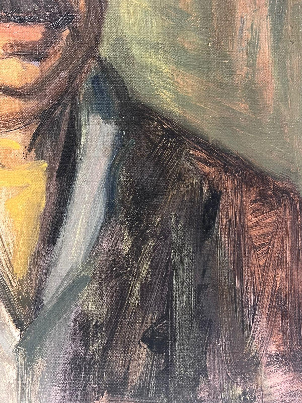 Portrait of Mr. Epstein
by Jacob Markiel (Polish 1911-2008) *See notes signed below oil on canvas, unframed
canvas: 24 x 18 inches
provenance: the artists estate, south of France
condition: very good and sound condition

Jacob Markiel was born into