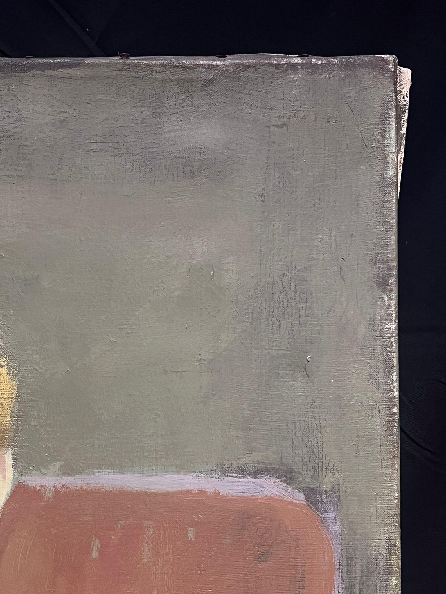 Pittura a olio polacca/francese della metà del XX secolo Ritratto di donna seduta in vendita 2