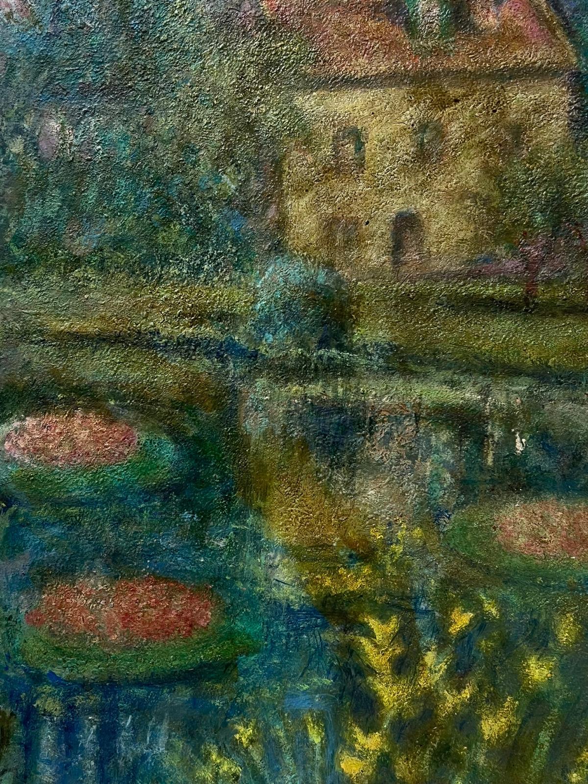 The Lily Pond
by Jacob Markiel (Polish 1911-2008) *See notes signed below oil on board, unframed
board: 25.5 x 19.5 inches
provenance: the artists estate, south of France
condition: very good and sound condition

Jacob Markiel was born into a humble