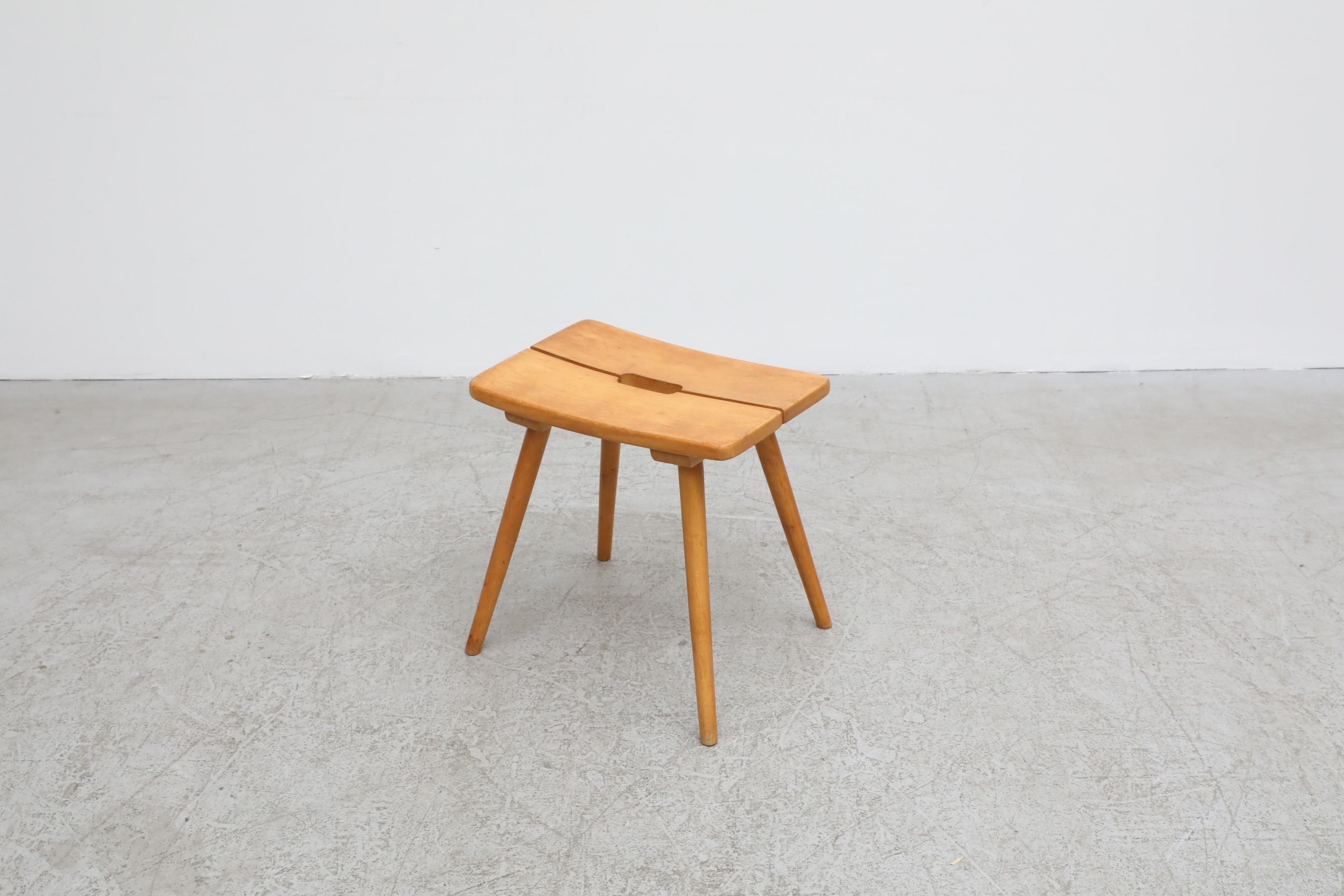 Jacob Muller For Wohnhilfe Maple Stool In Good Condition In Los Angeles, CA
