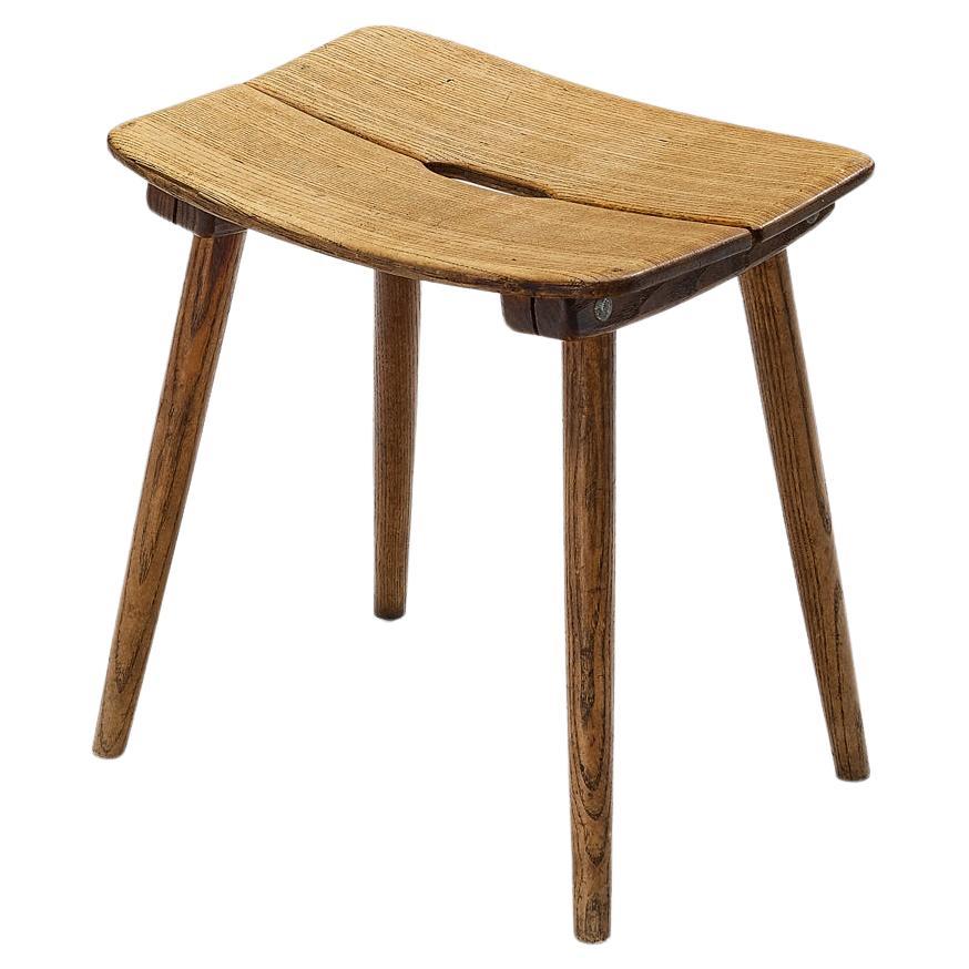  Jacob Müller for Wohnhilfe Stool in Ash  For Sale