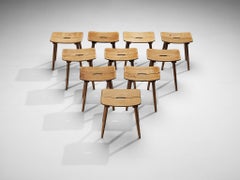 Jacob Müller for Wohnhilfe Stools in Ash