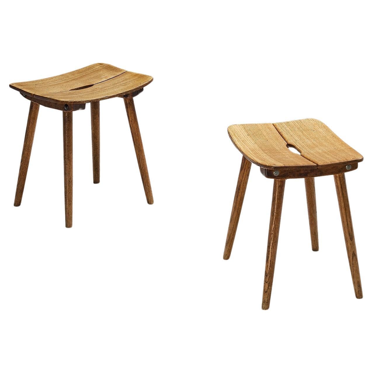 Jacob Müller for Wohnhilfe Stools in Ash  For Sale