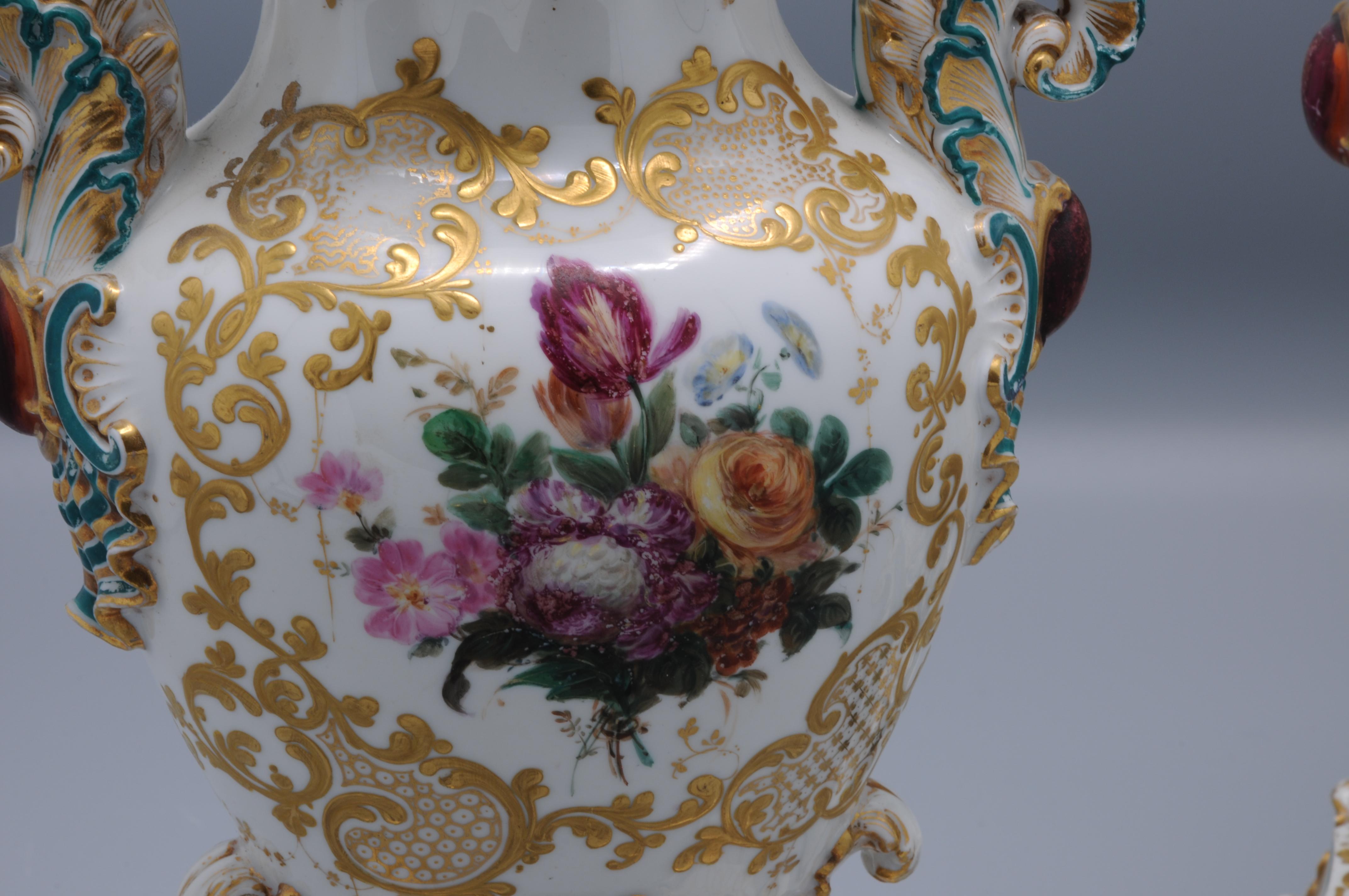 Jacob Petit (1796-1868) - Pair of Rococo Revival Vases For Sale 11