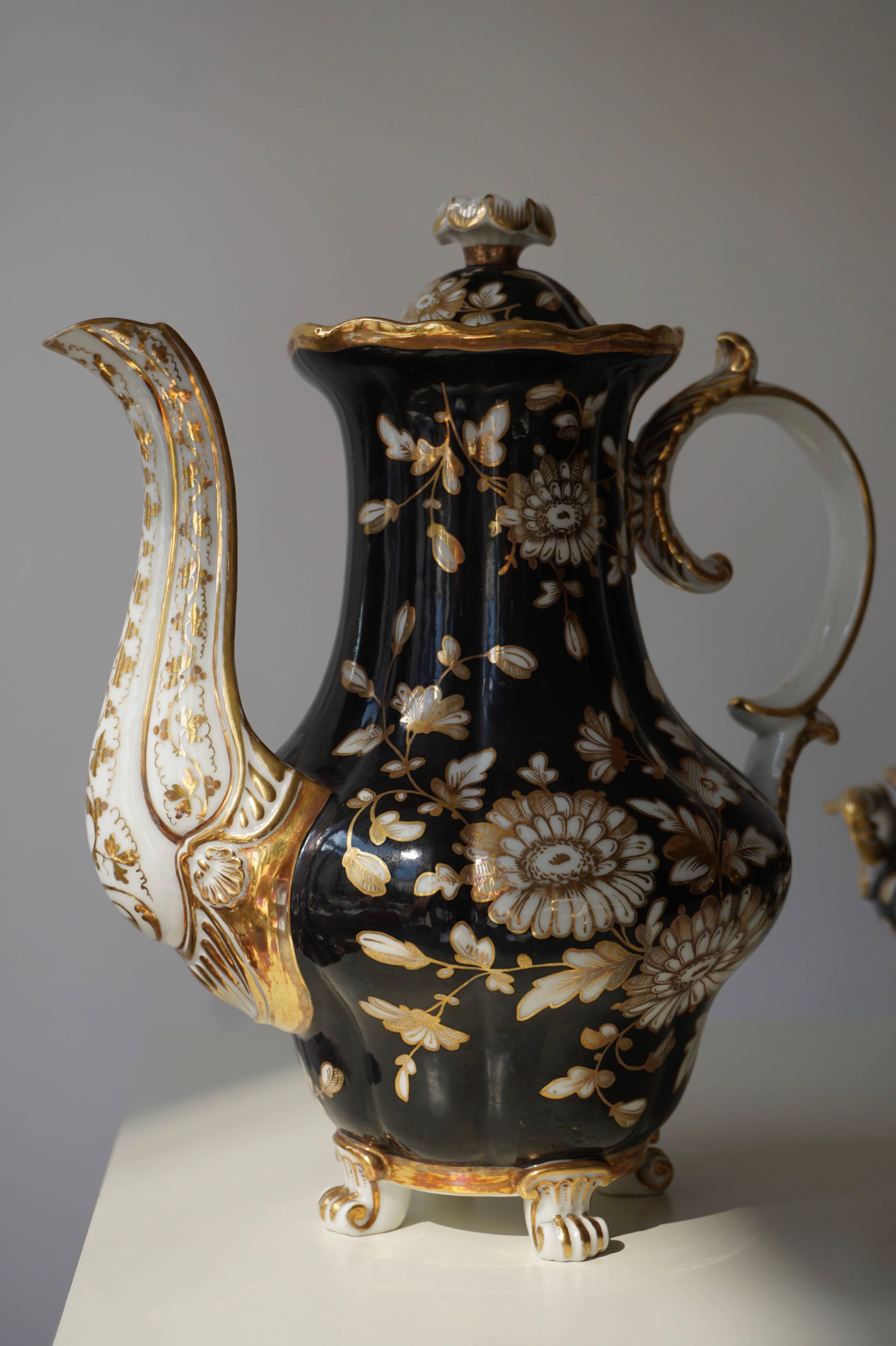 Jacob Petit Paris Gilded Porcelain Tea Service for 12 1