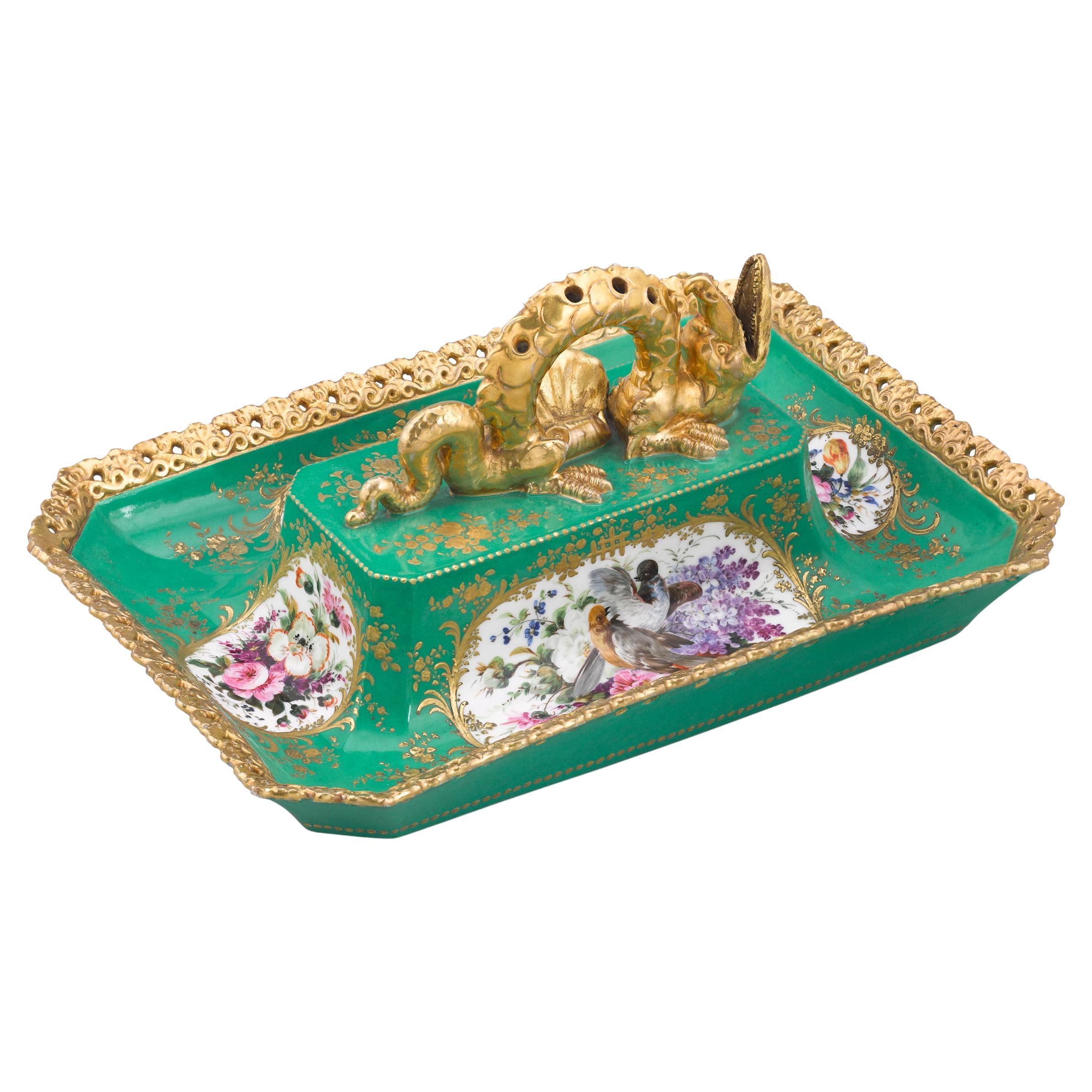 Jacob Petit Porcelain Chinoiserie Tray For Sale