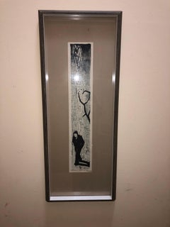 Jacob Pins "Lonely Walker" 1960 Woodcut