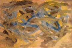 Jacob Semiatin, Painting, Watercolor on paper Signed, Circa 1950, USA