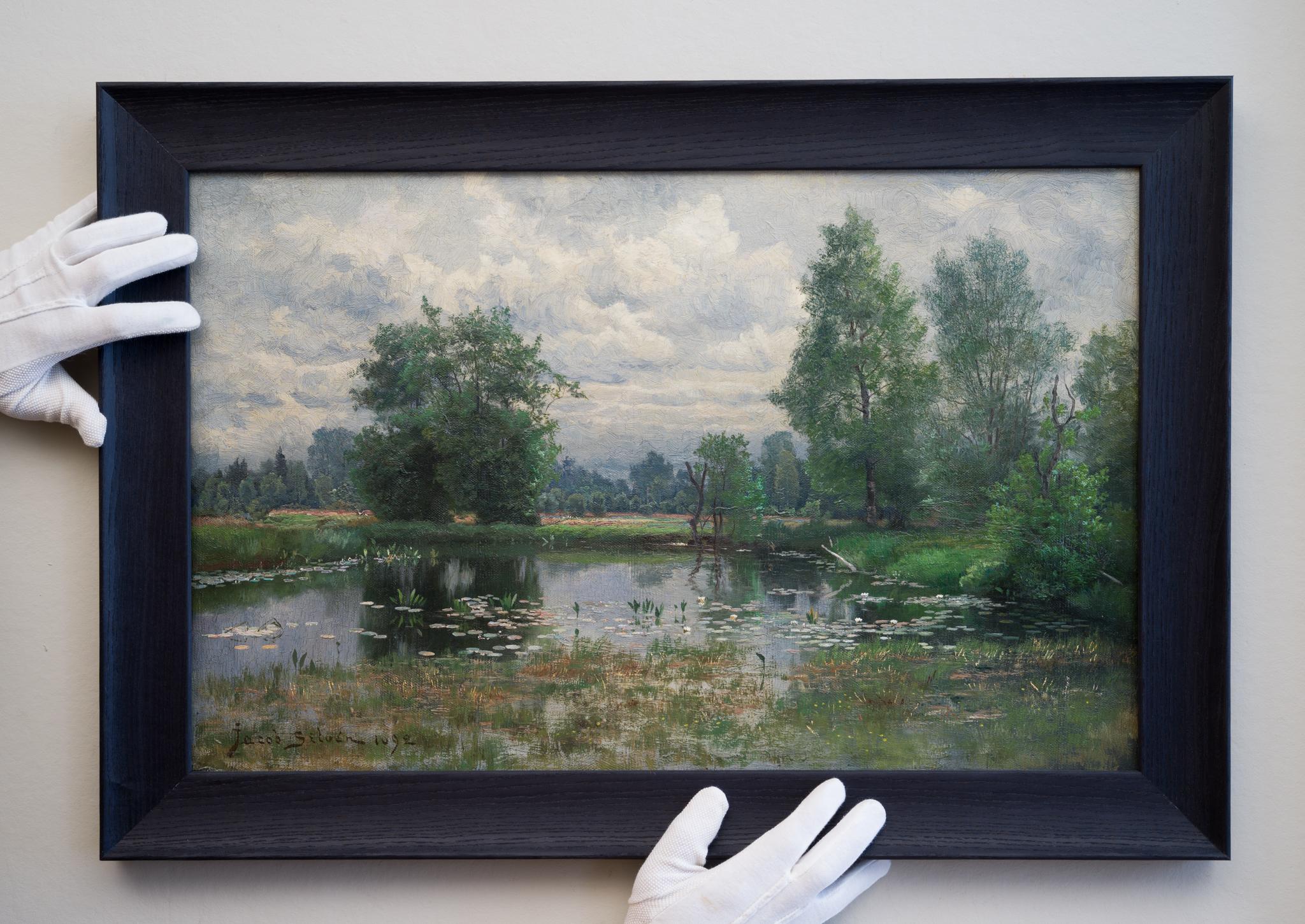 A Summer Day in 1892, Oil Landscape Painting by Swedish Artist Jacob Silvén 2