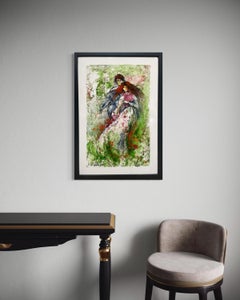 Ethereal Embrace - Framed Figurative painting