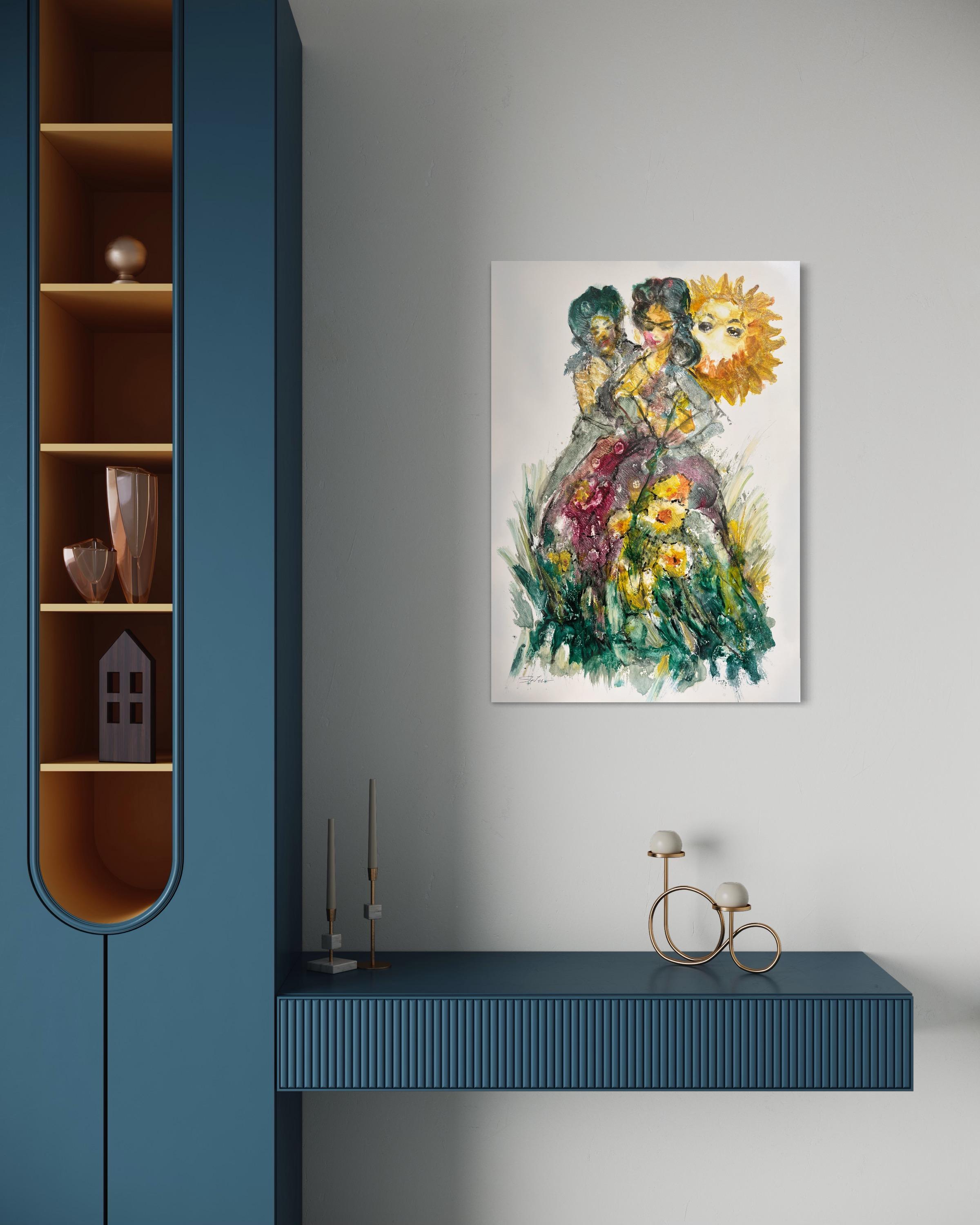 Resplandor Matutino en el Amor - Mixed Media Art Expresionista de Jacob Souferzadeh