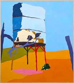 "American Rural, Carrion" Zeitgenössische farbenfrohe Landschaftsmalerei