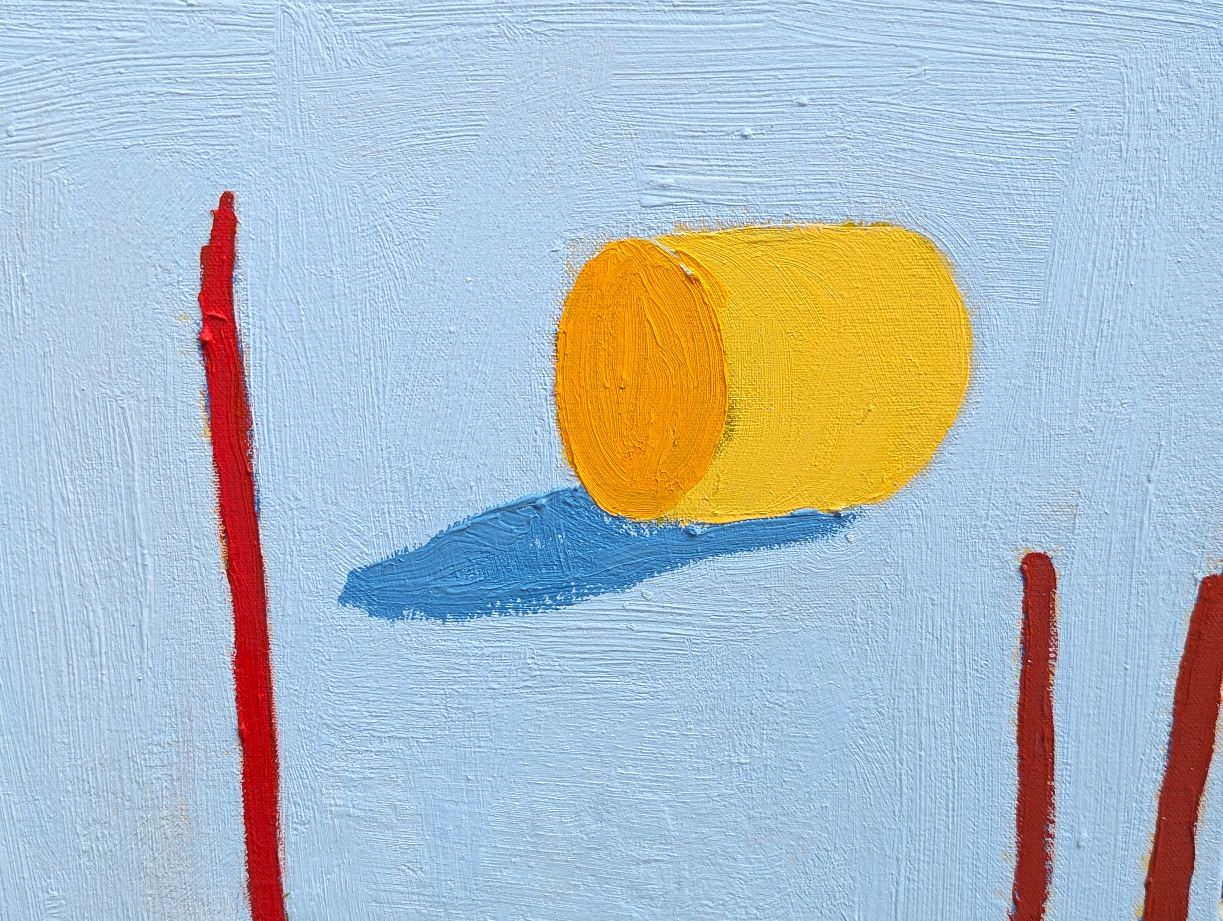 “American Rural, Fence” Contemporary Colorful Pastoral Landscape Painting For Sale 7