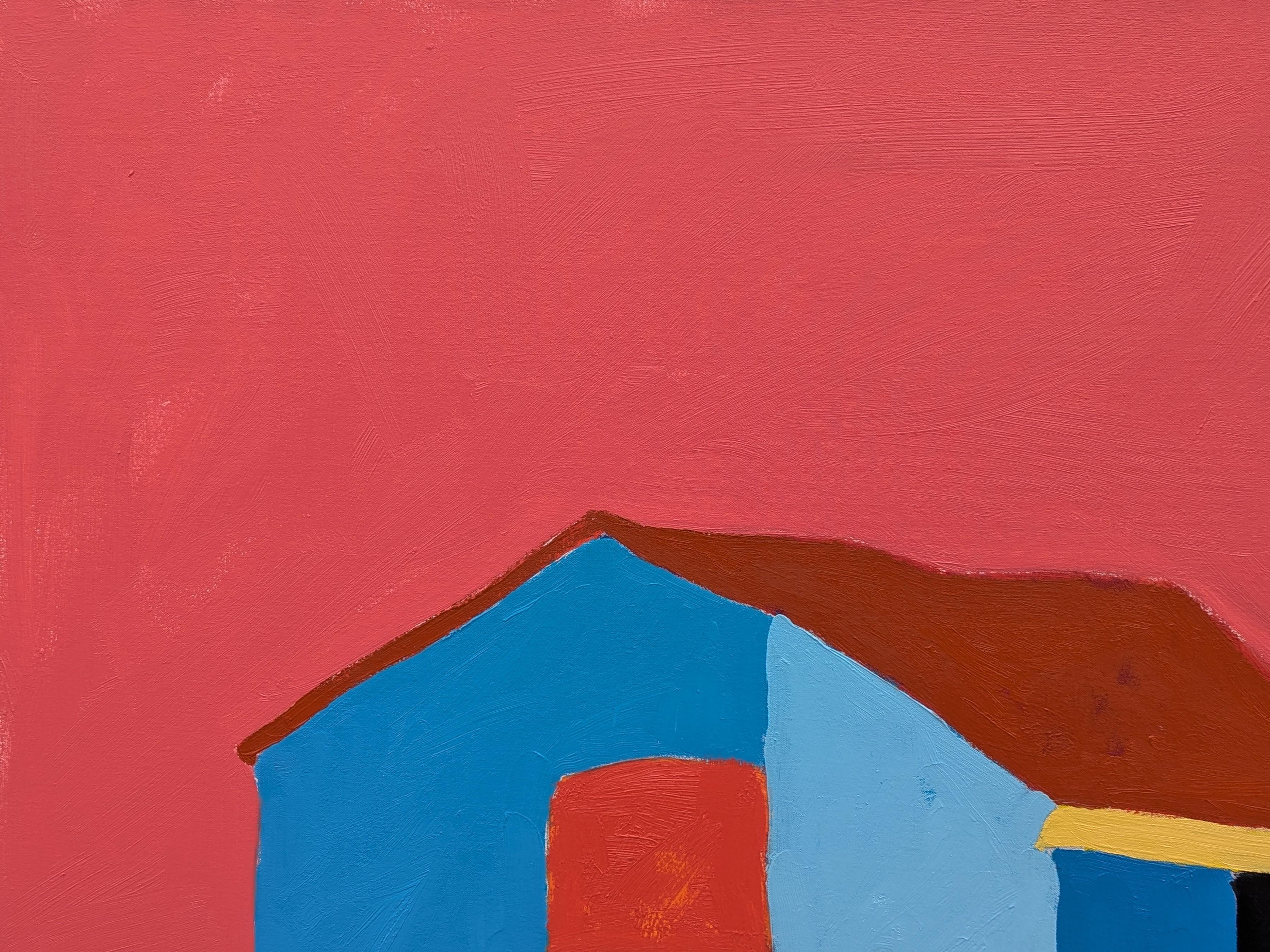 “American Rural, Shack II” Contemporary Colorful Pastoral Landscape Painting For Sale 2