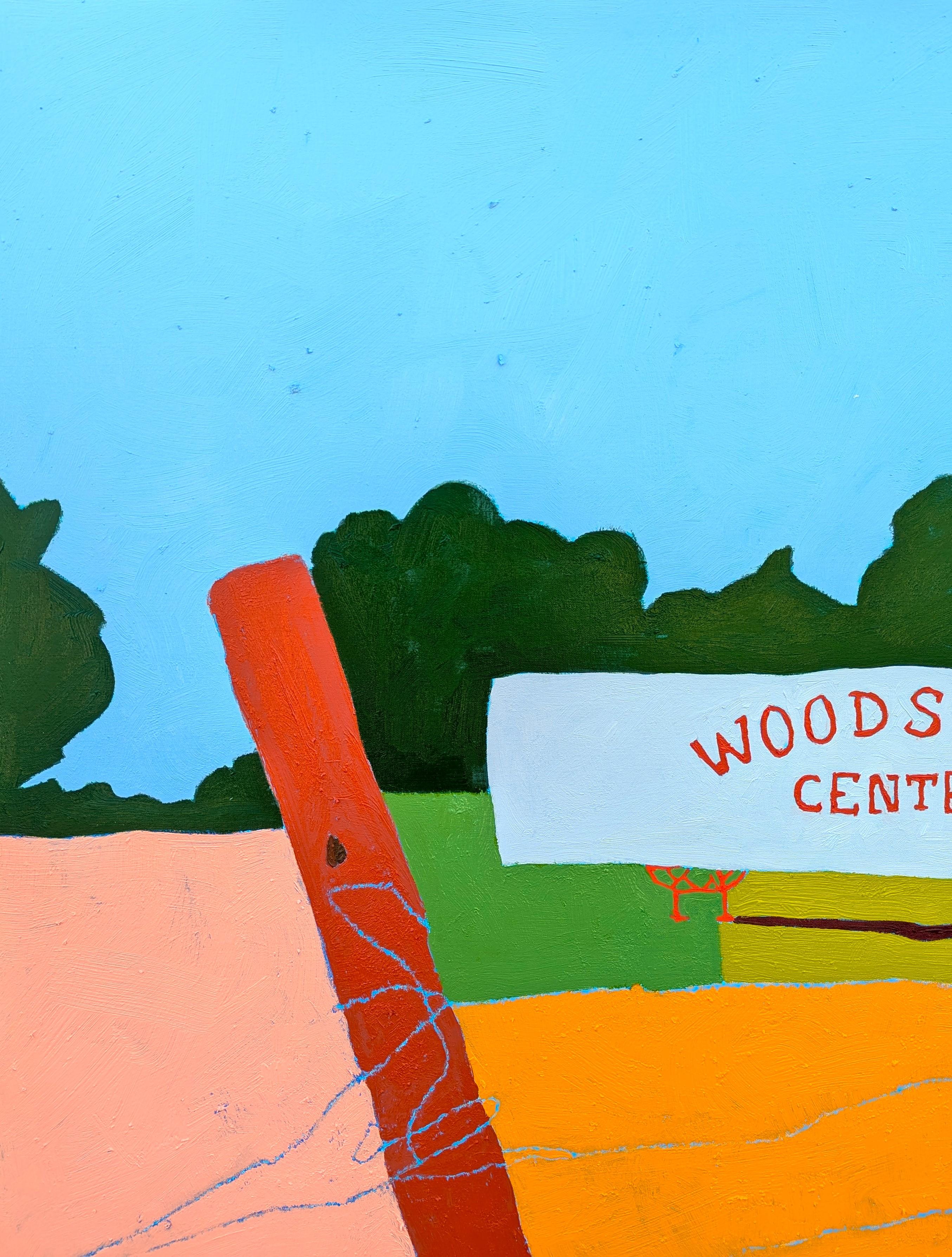 Amerikanisches ländliches, signiertes #3 Contemporary Colorful Country Landscape Gemälde (Zeitgenössisch), Painting, von Jacob Spacek