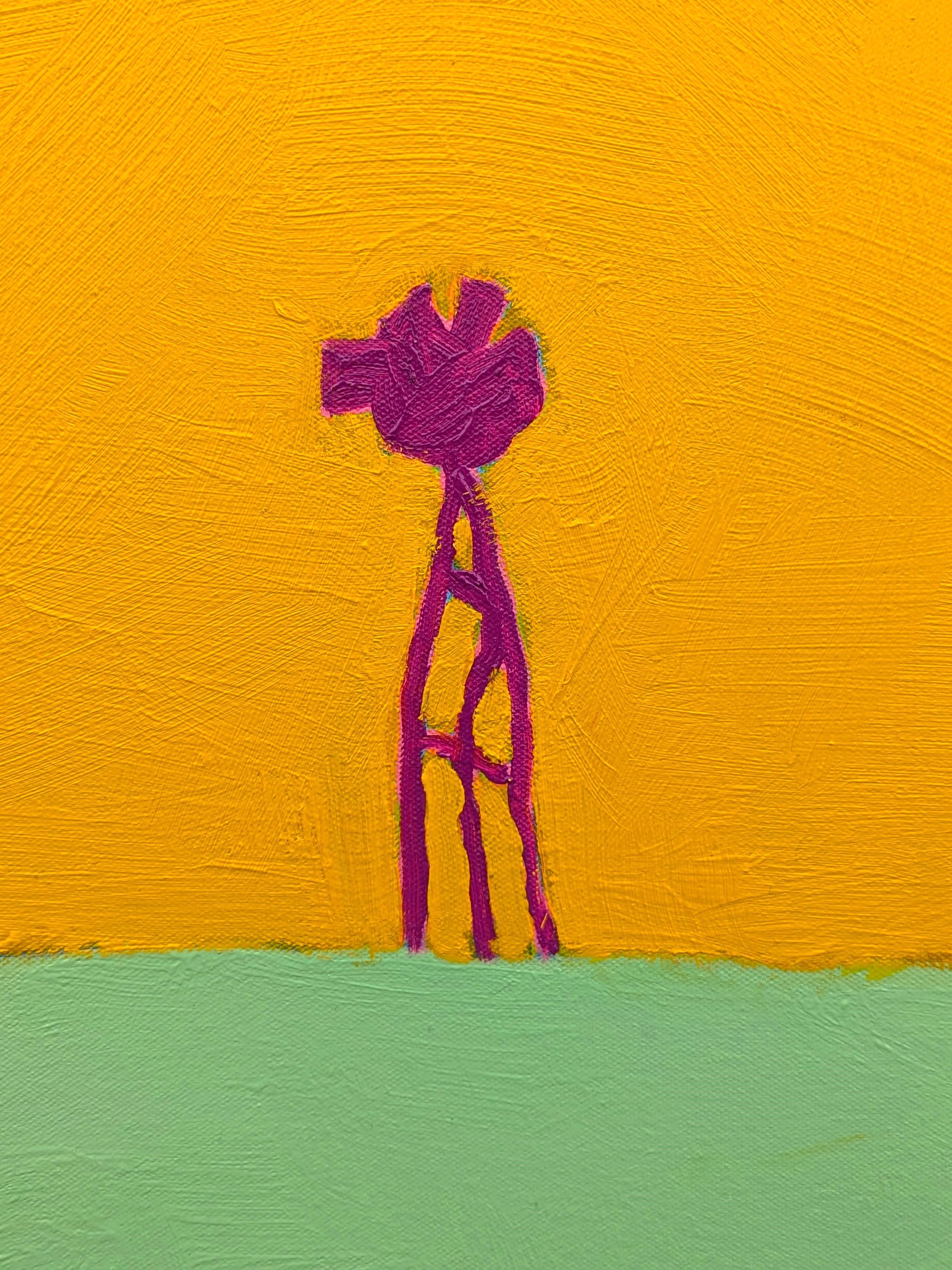 Peinture de paysage pastoral contemporain coloré, ruralité américaine, Trinity en vente 4