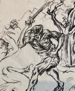 Jakob Steinhardt Jewish German Expressionist Lithograph Israeli Early Bezalel