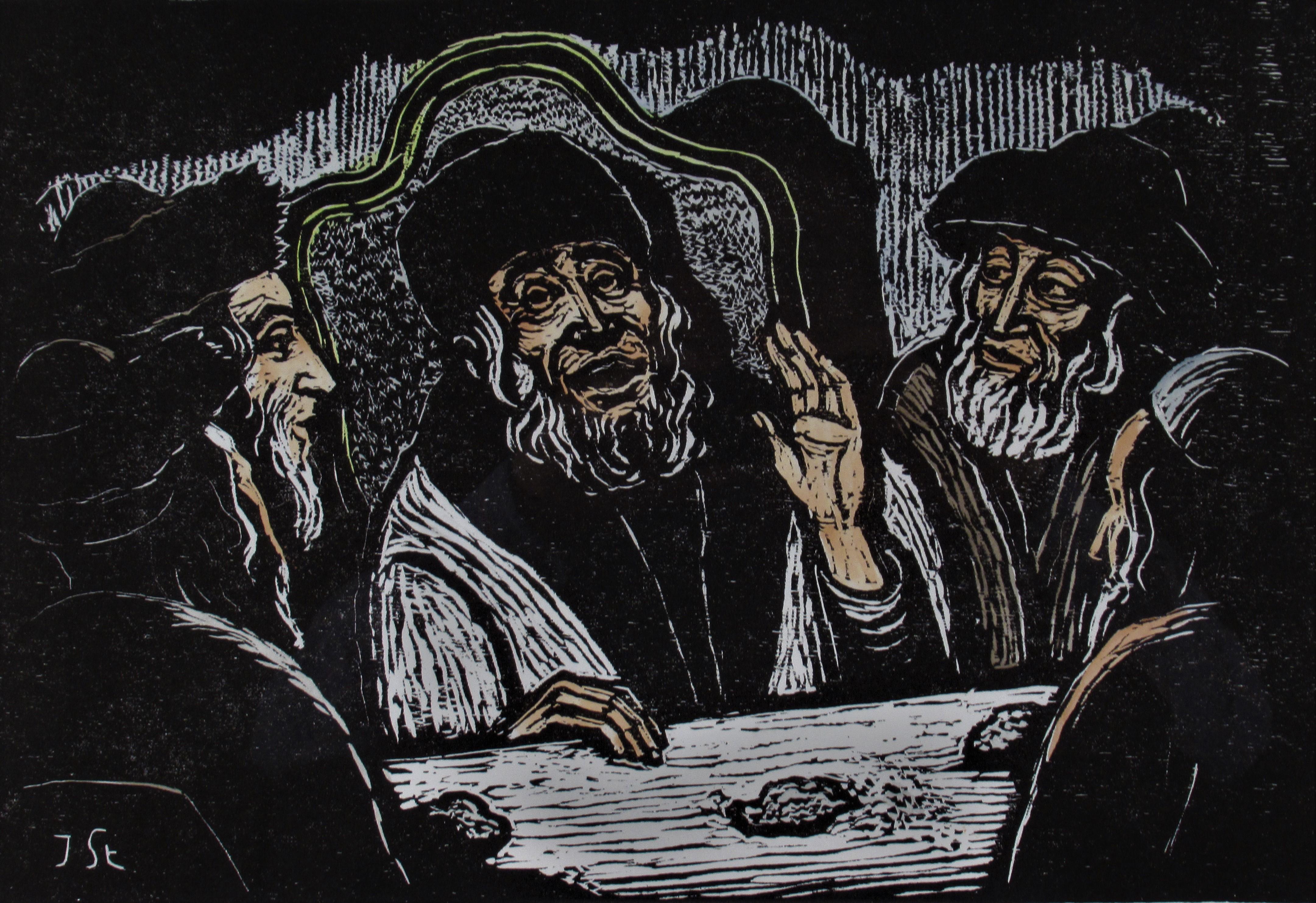 Rabbi's Communion With God - Print by Jacob Steinhardt