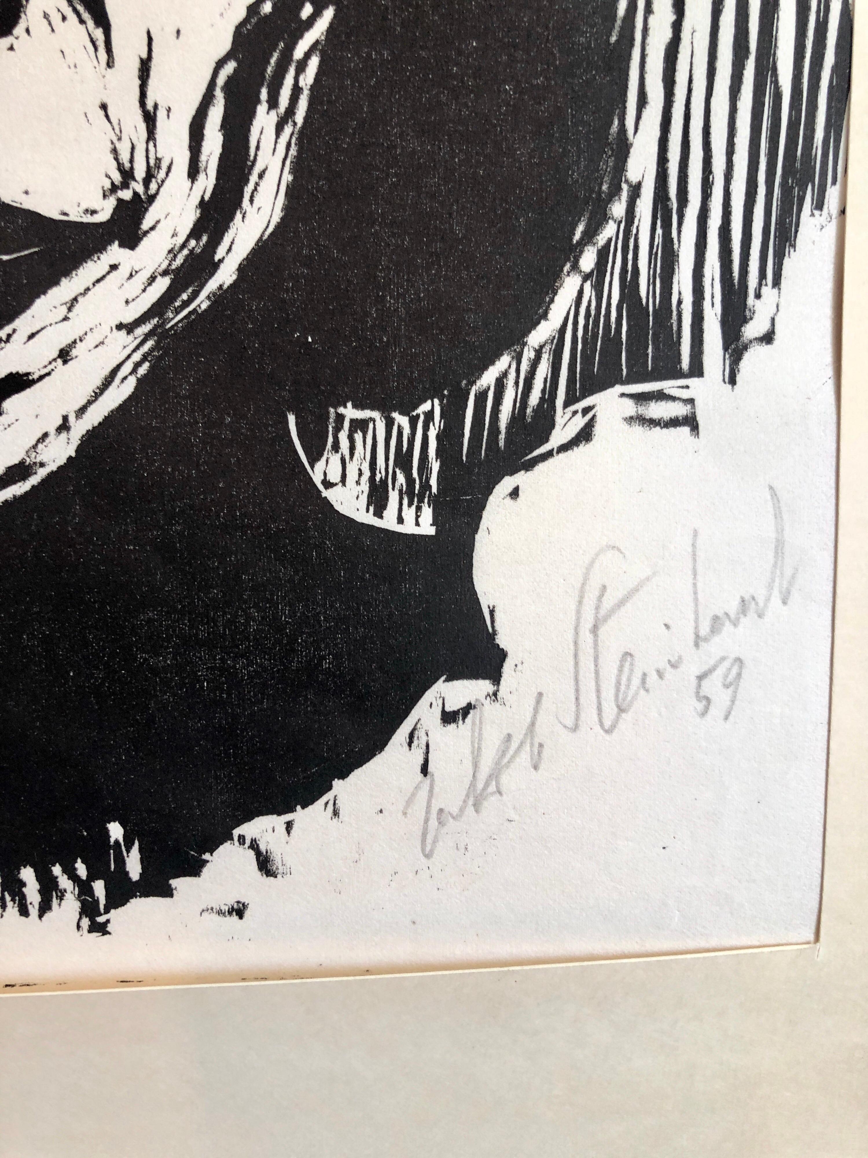 Steinhardt Holzschnitt Marian Anderson Signierte afroamerikanische, israelische Bezalel-Kunst (Expressionismus), Print, von Jacob Steinhardt