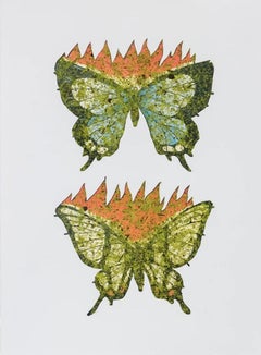 Schmetterlinge auf Feuer (Einzigartiger Druck 1)