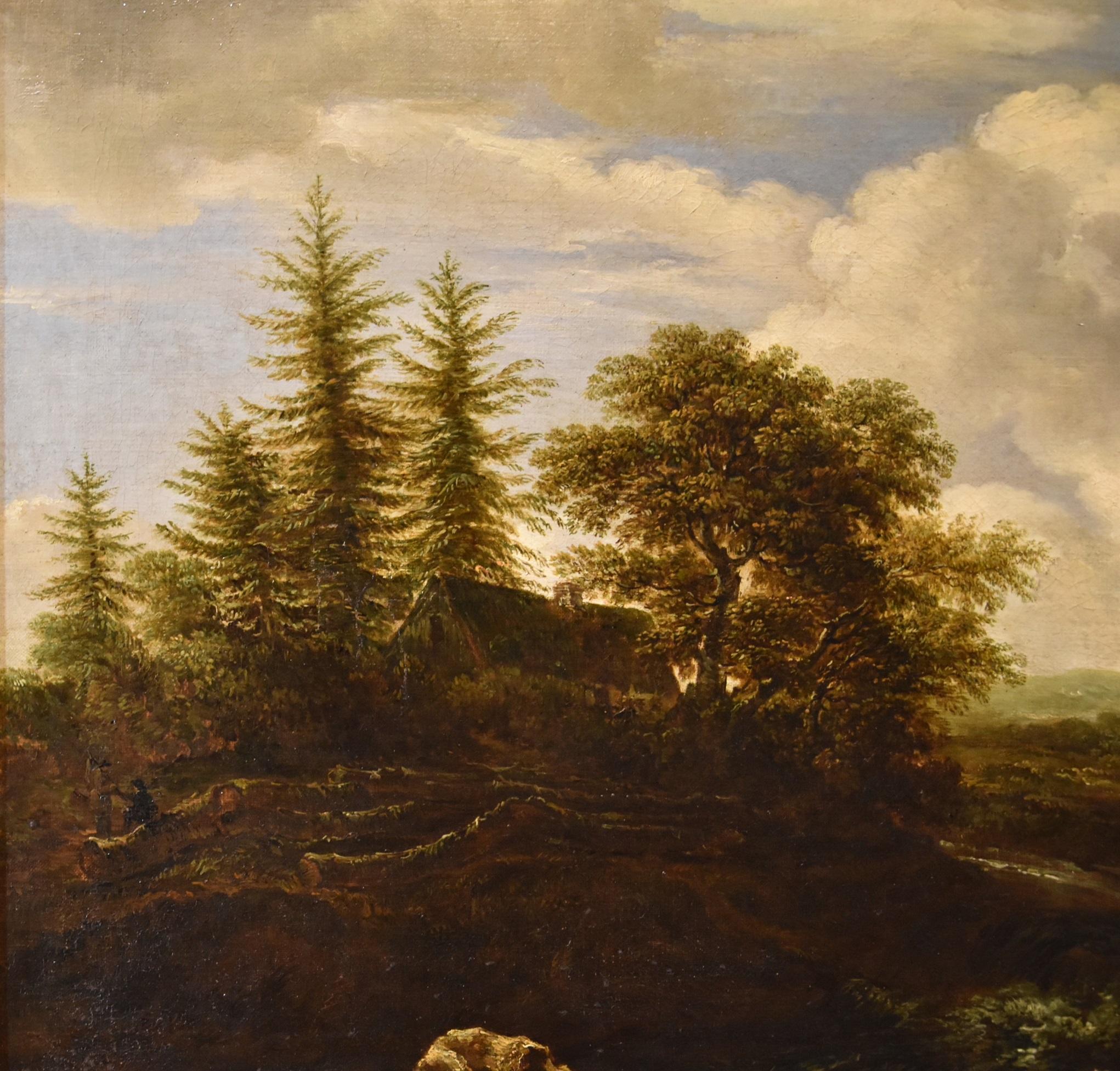 Paesaggio Wood Cascata Van Ruisdael Dipinto olio su tela 17° secolo fiammingo in vendita 8