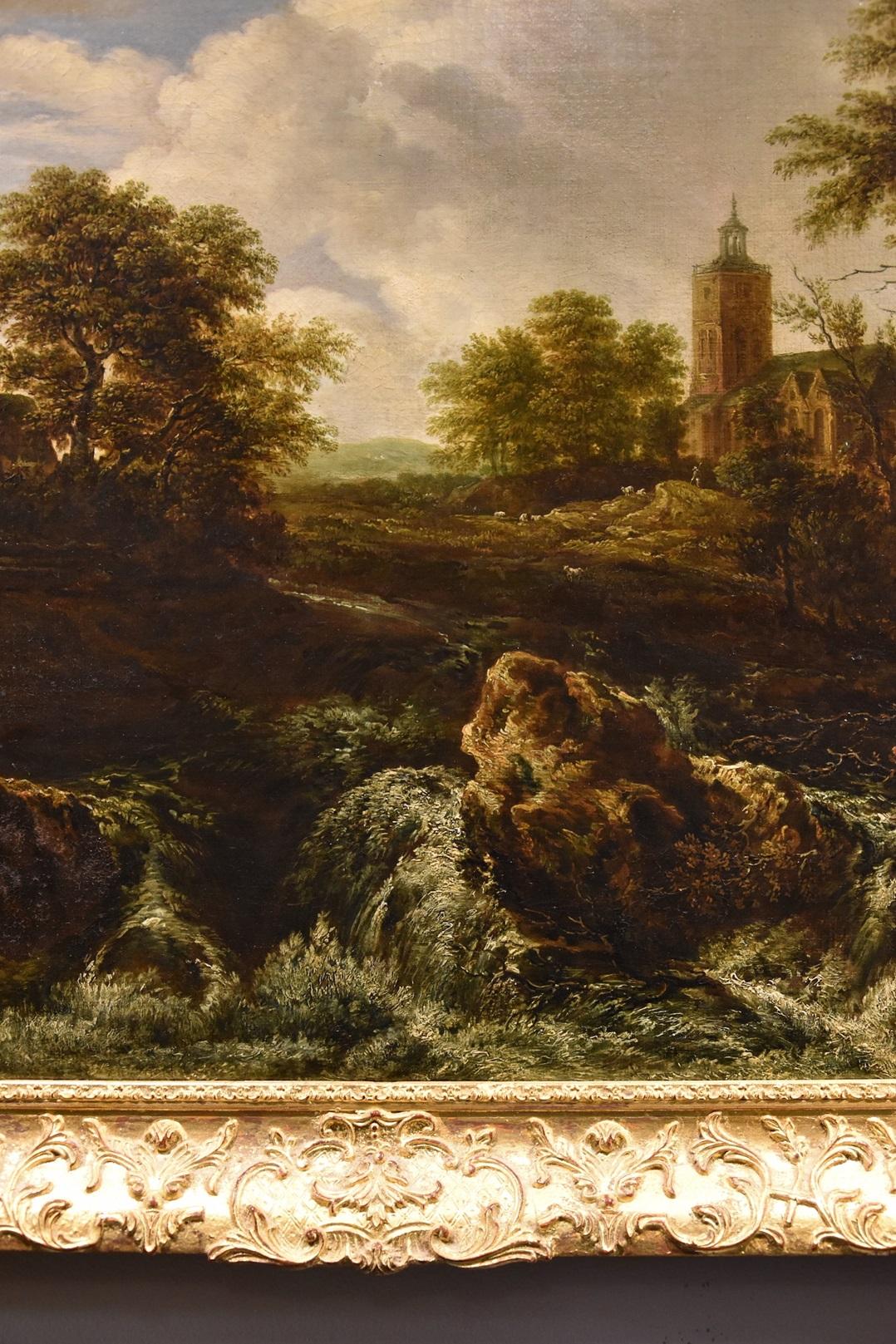 Paesaggio Wood Cascata Van Ruisdael Dipinto olio su tela 17° secolo fiammingo in vendita 10