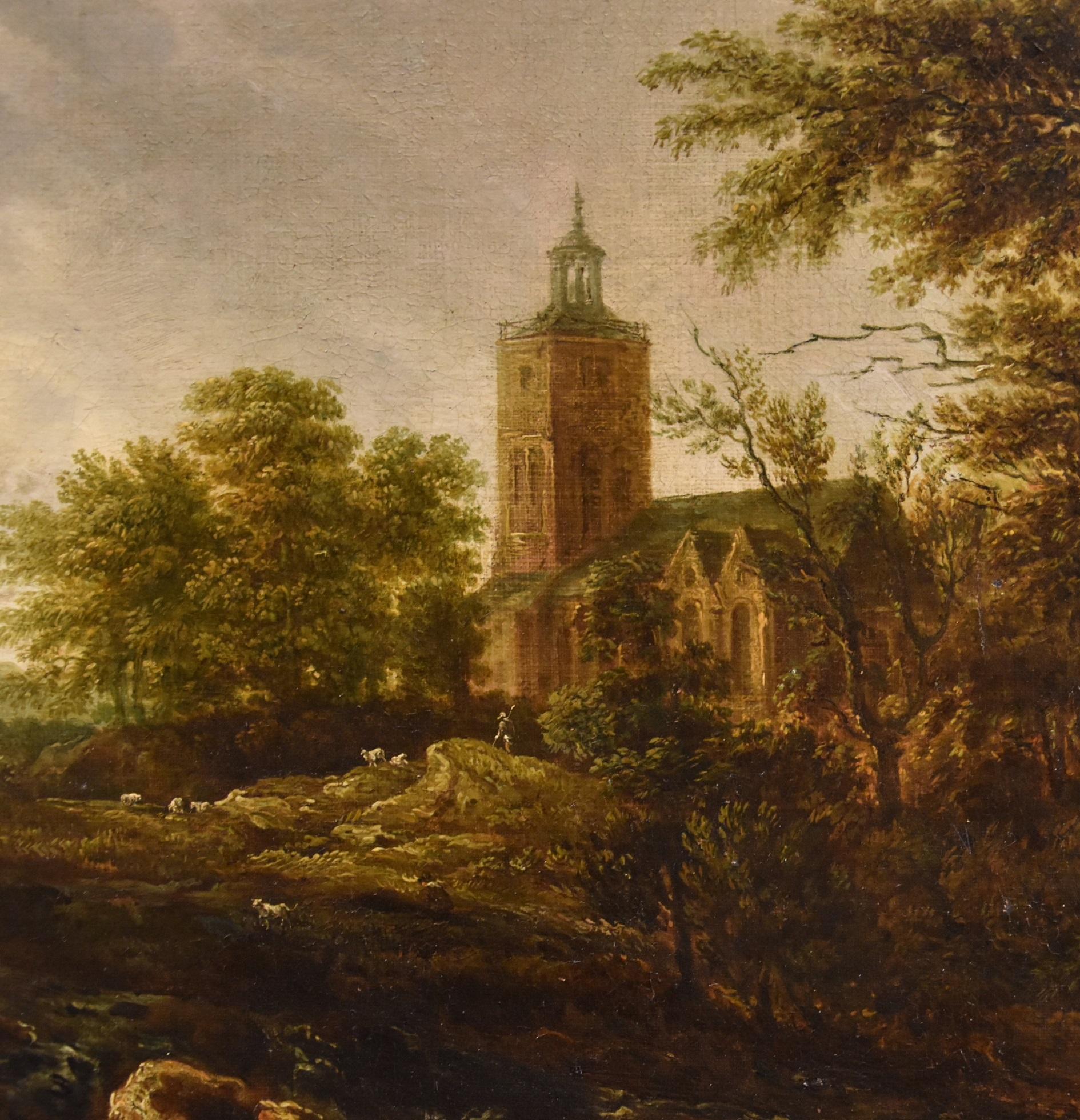Paesaggio Wood Cascata Van Ruisdael Dipinto olio su tela 17° secolo fiammingo in vendita 13