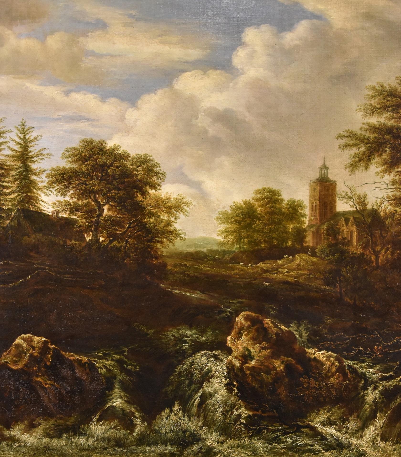 Paesaggio Wood Cascata Van Ruisdael Dipinto olio su tela 17° secolo fiammingo in vendita 3