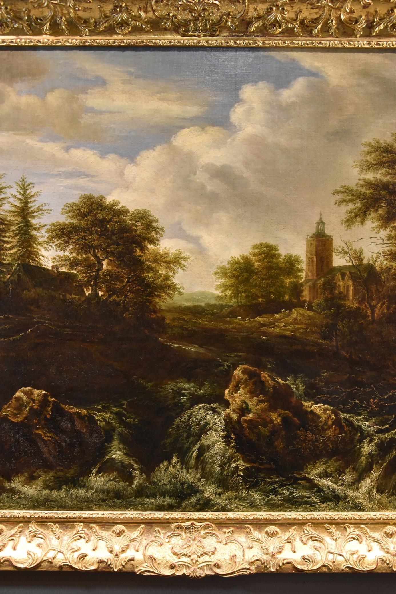 Paesaggio Wood Cascata Van Ruisdael Dipinto olio su tela 17° secolo fiammingo in vendita 4