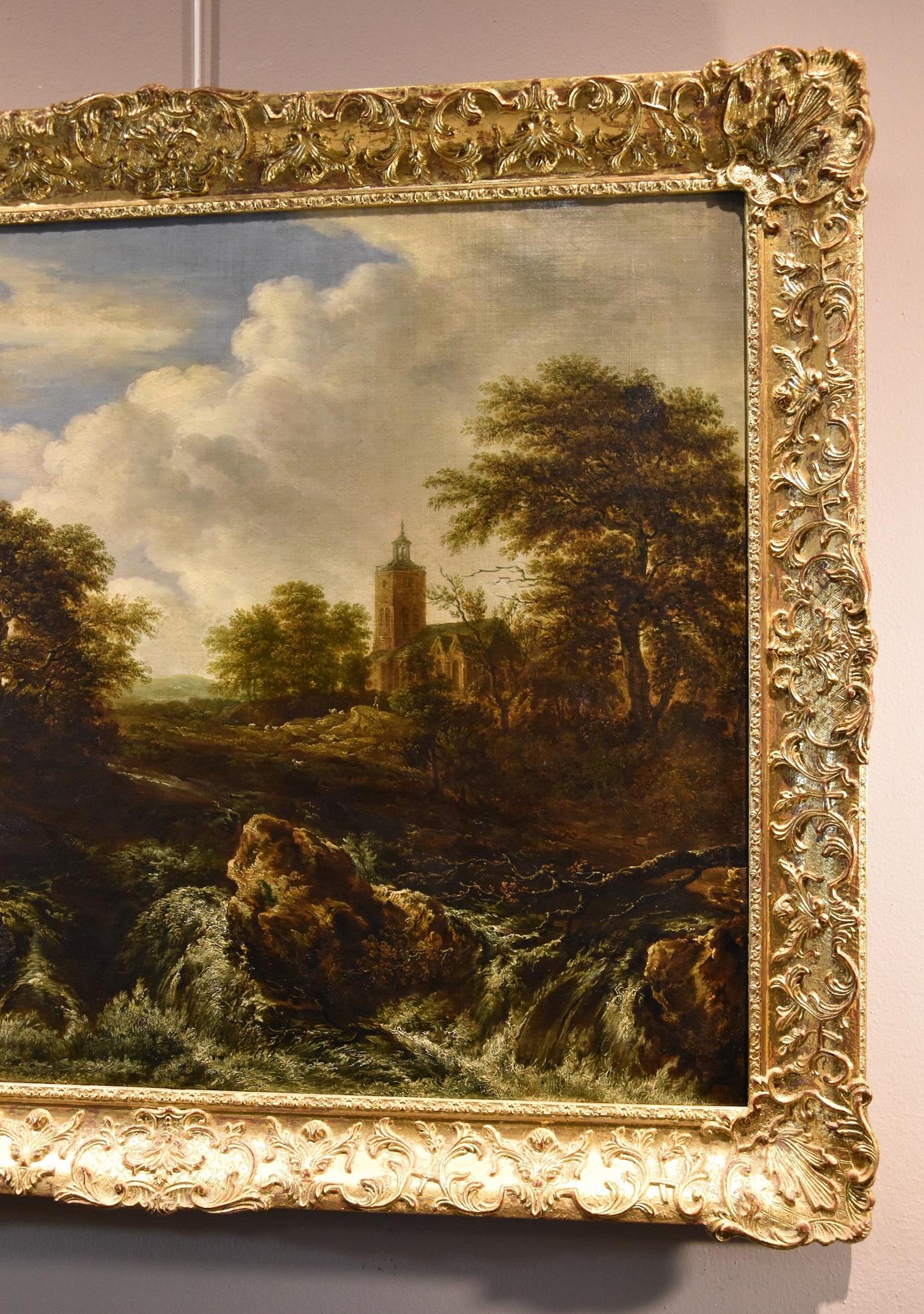 Paesaggio Wood Cascata Van Ruisdael Dipinto olio su tela 17° secolo fiammingo in vendita 5