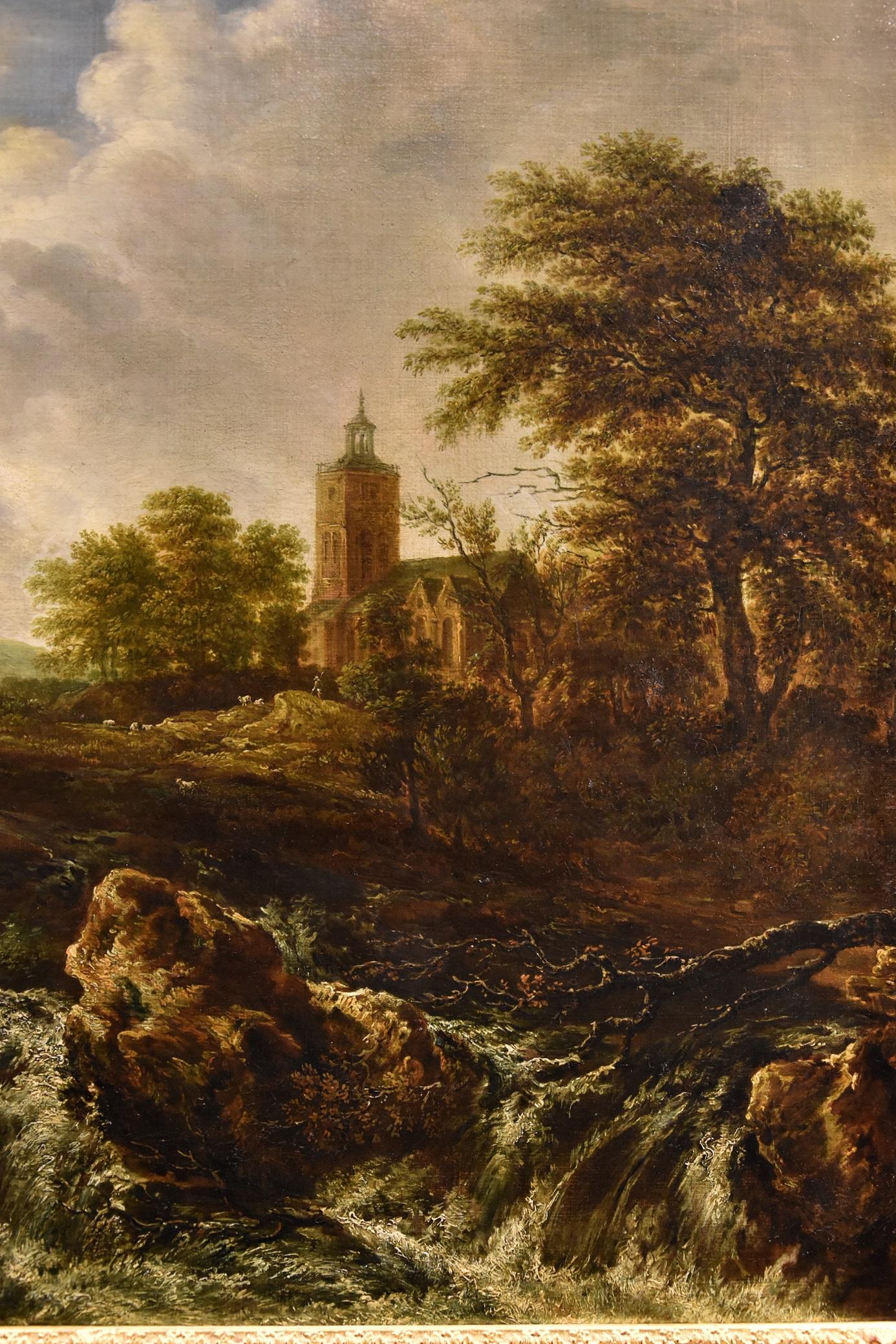 Paesaggio Wood Cascata Van Ruisdael Dipinto olio su tela 17° secolo fiammingo in vendita 6