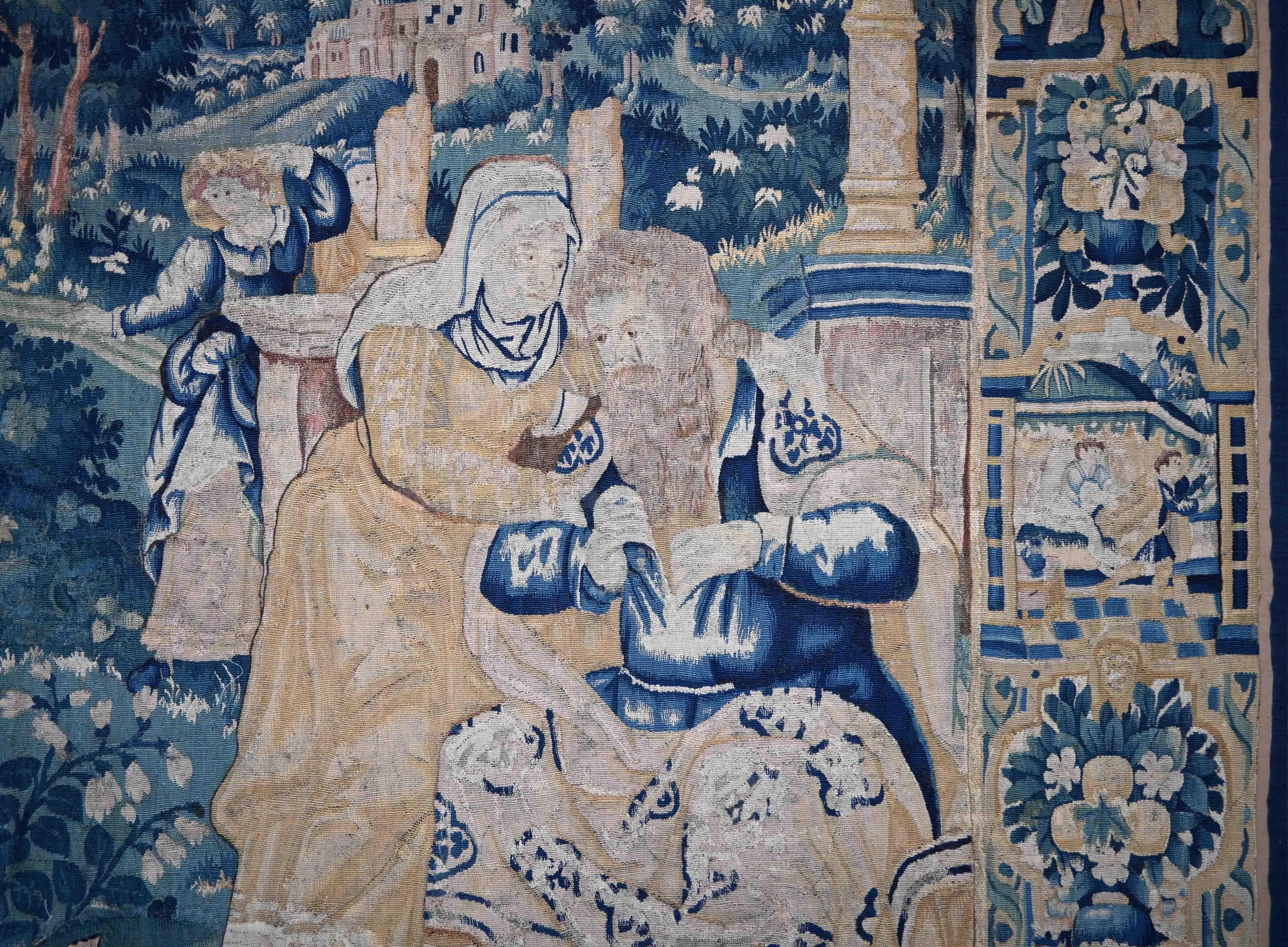 Jakob weint über Josephs Tunika, Antiker flämischer Wandteppich CIRCA 1600 - N° 1498 (Französisch) im Angebot