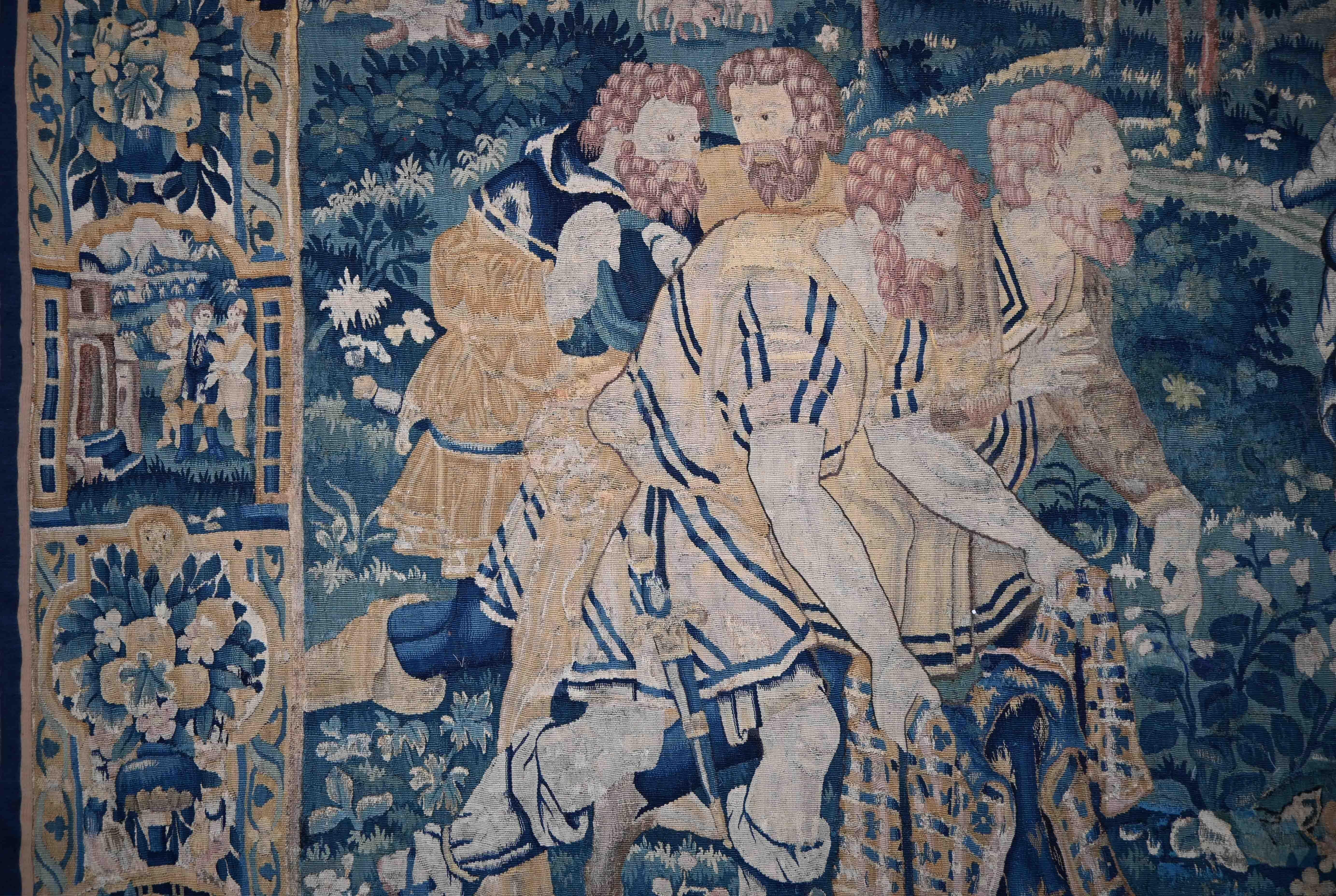 Jakob weint über Josephs Tunika, Antiker flämischer Wandteppich CIRCA 1600 - N° 1498 (Handgewebt) im Angebot