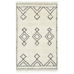 Jacoba, Bohemian Moroccan Hand Knotted Area Rug, Parchment