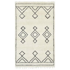 Jacoba, Bohemian Moroccan Hand Knotted Area Rug, Parchment