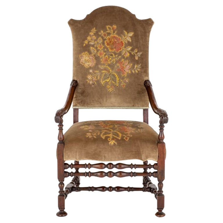 Jacobean Armchair Oak Hall Chairs, 1870 For Sale at 1stDibs