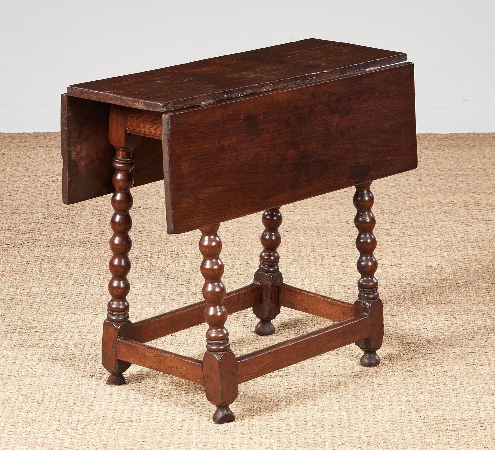 Jacobean Bobbin Leg Drop Leaf Tisch im Angebot 1