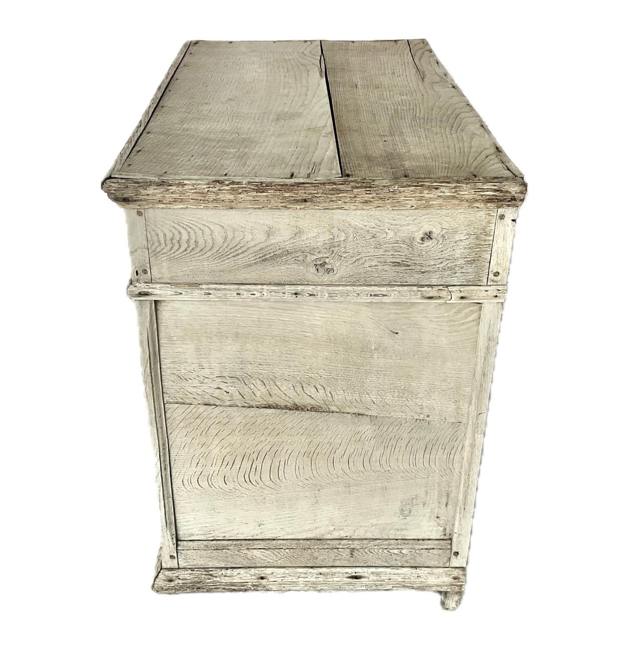 Oak Jacobean Chest of Drawers with Bleached Finish For Sale