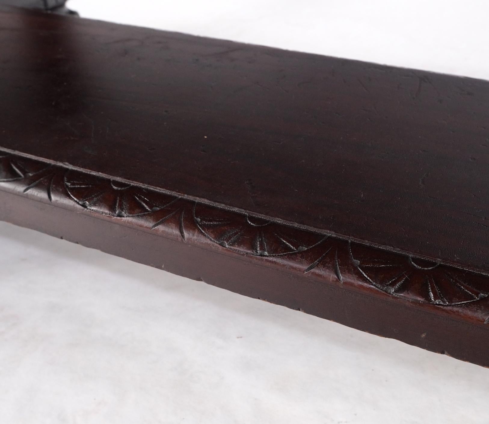Jacobean Finely Carved Massive Solid Mahogany Partners Desk  For Sale 9