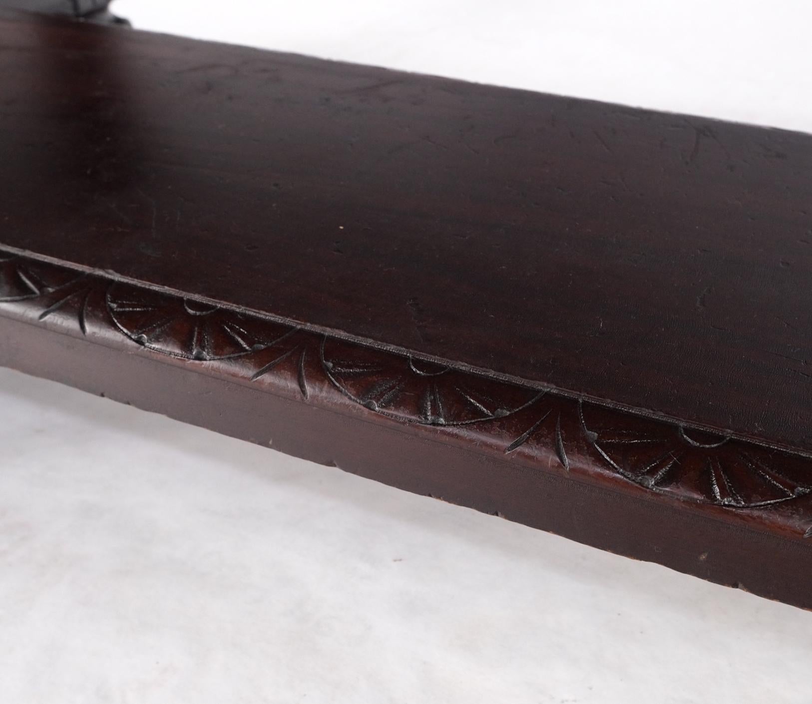 Jacobean Finely Carved Massive Solid Mahogany Partners Desk For Sale 8