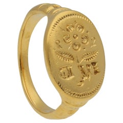 Jacobean Gold Signet Ring, circa Late 16th - Early 17th Century