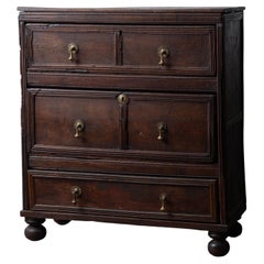 Jacobean Oak Chest of Drawers, 17th Century