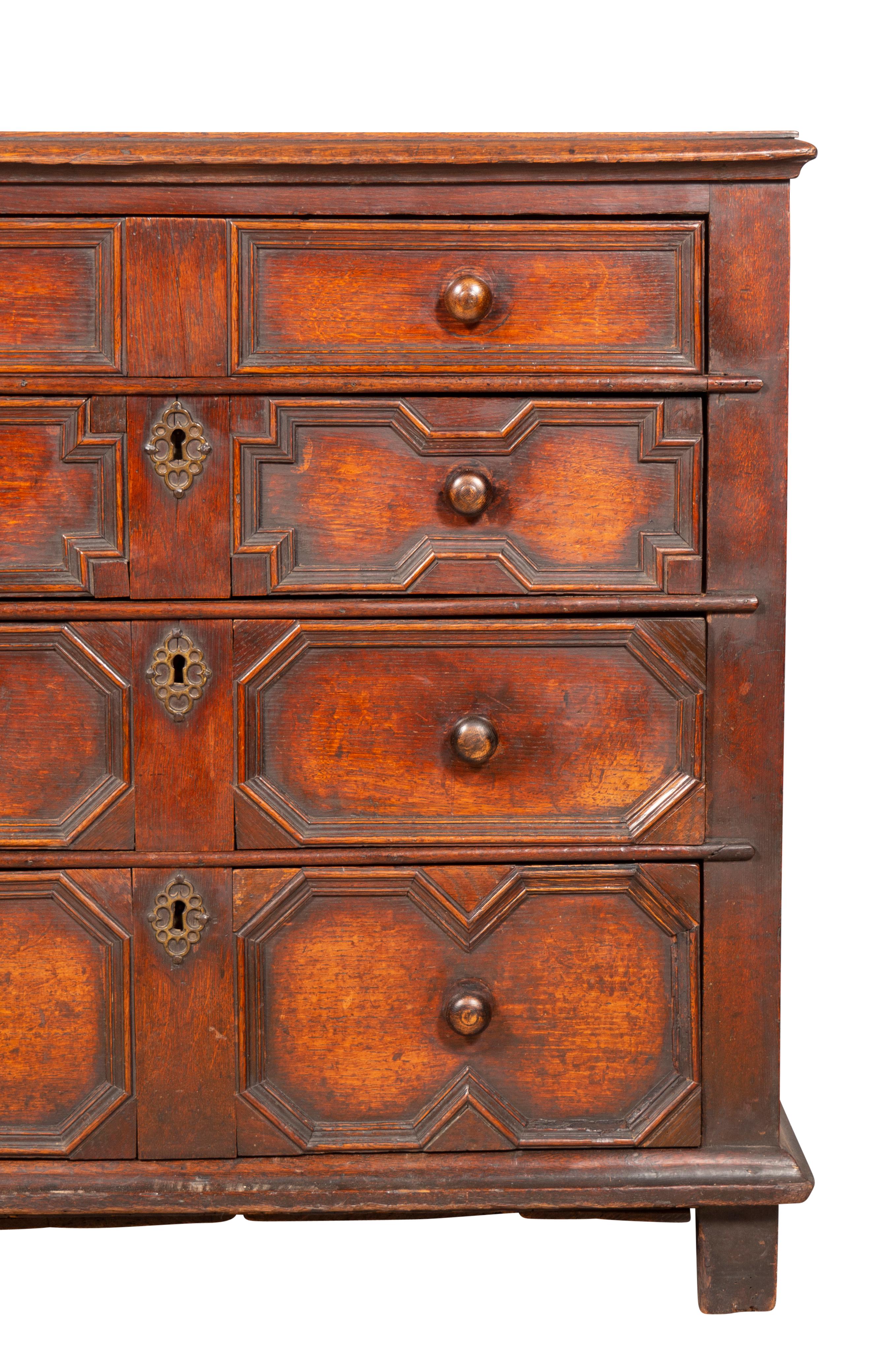 Jacobean Oak Chest of Drawers For Sale 4
