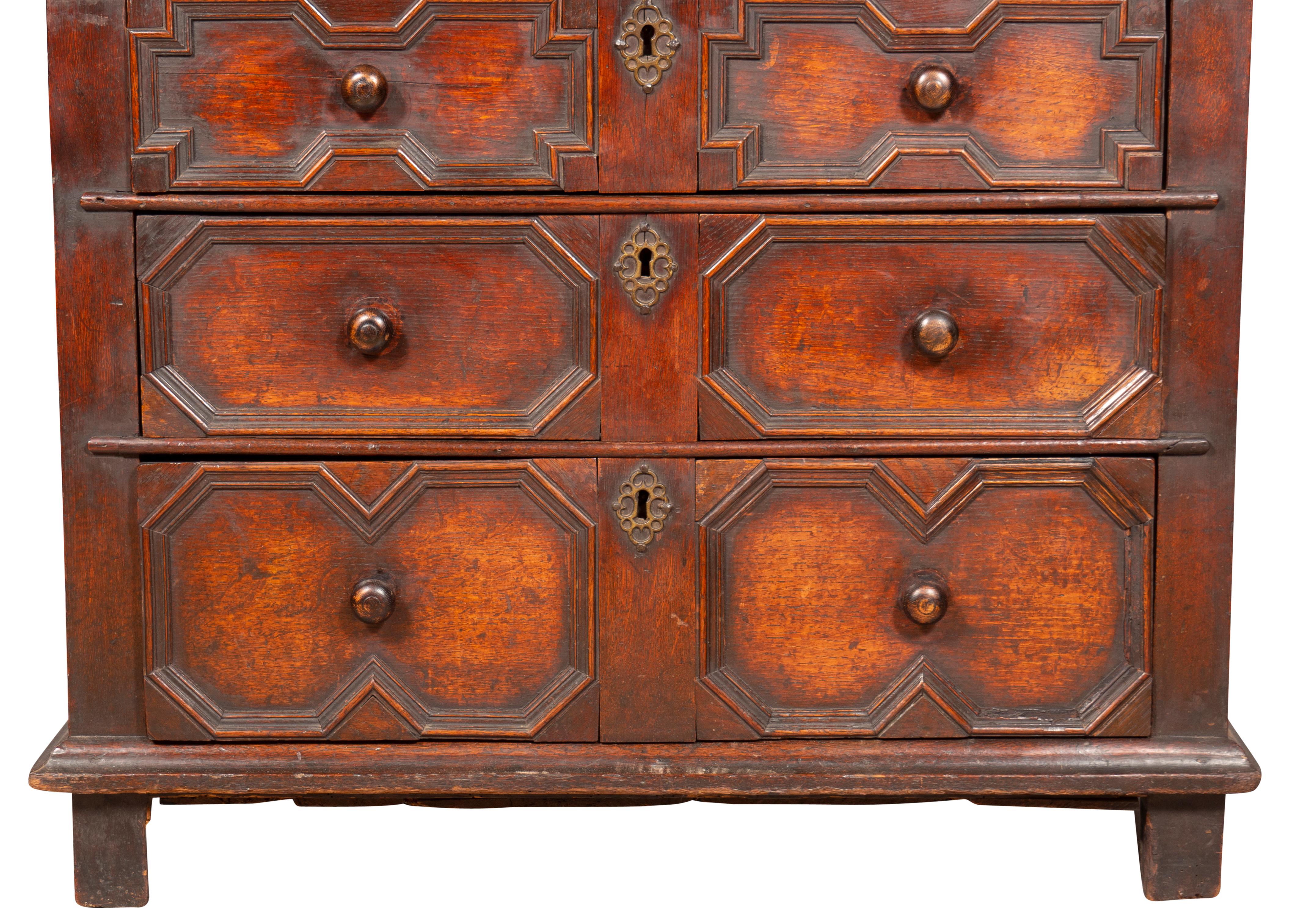 Jacobean Oak Chest of Drawers For Sale 6