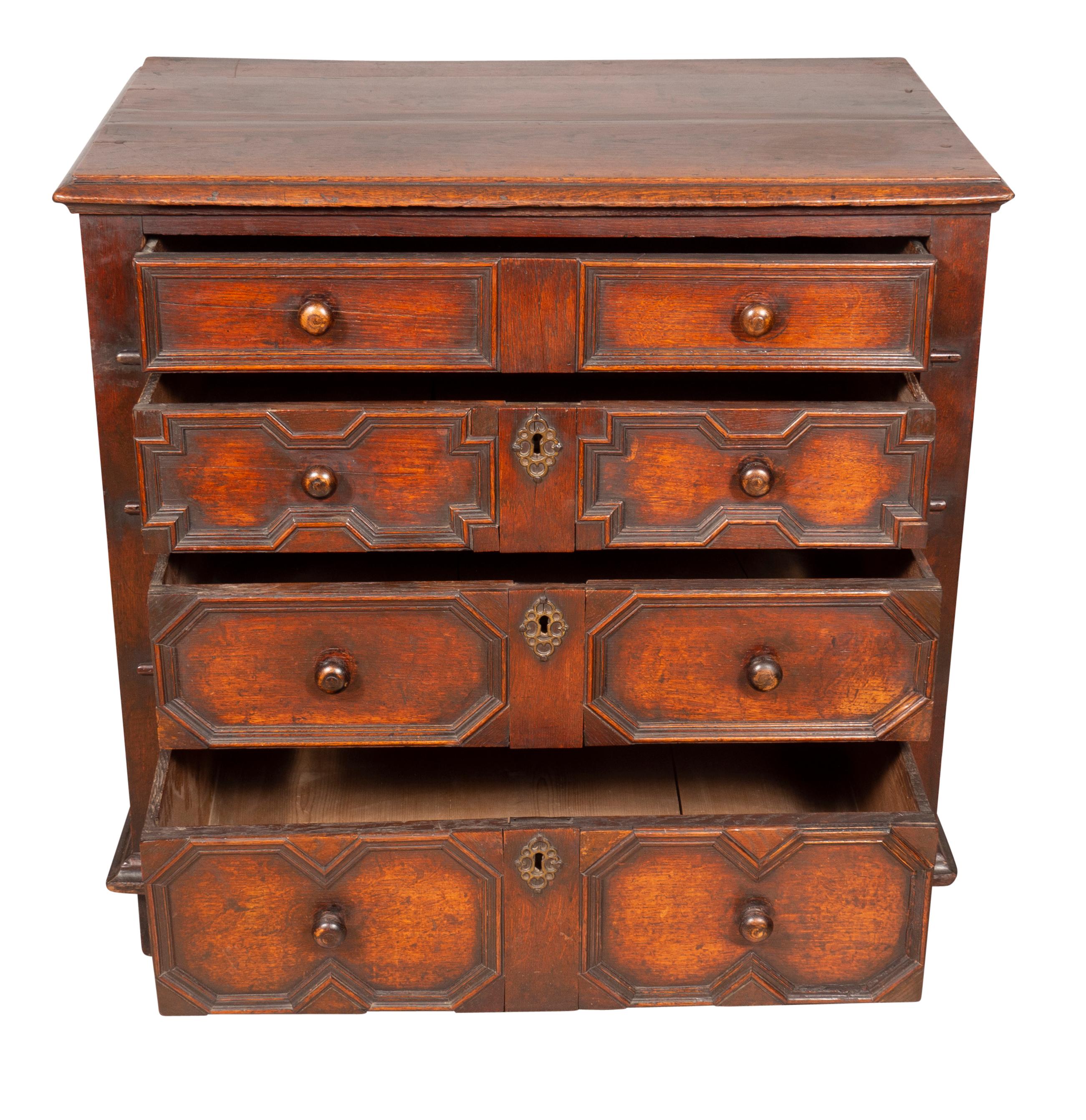 Jacobean Oak Chest of Drawers For Sale 2