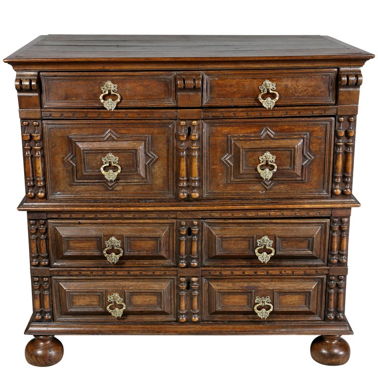 Jacobean Oak Chest Of Drawers For Sale At 1stdibs