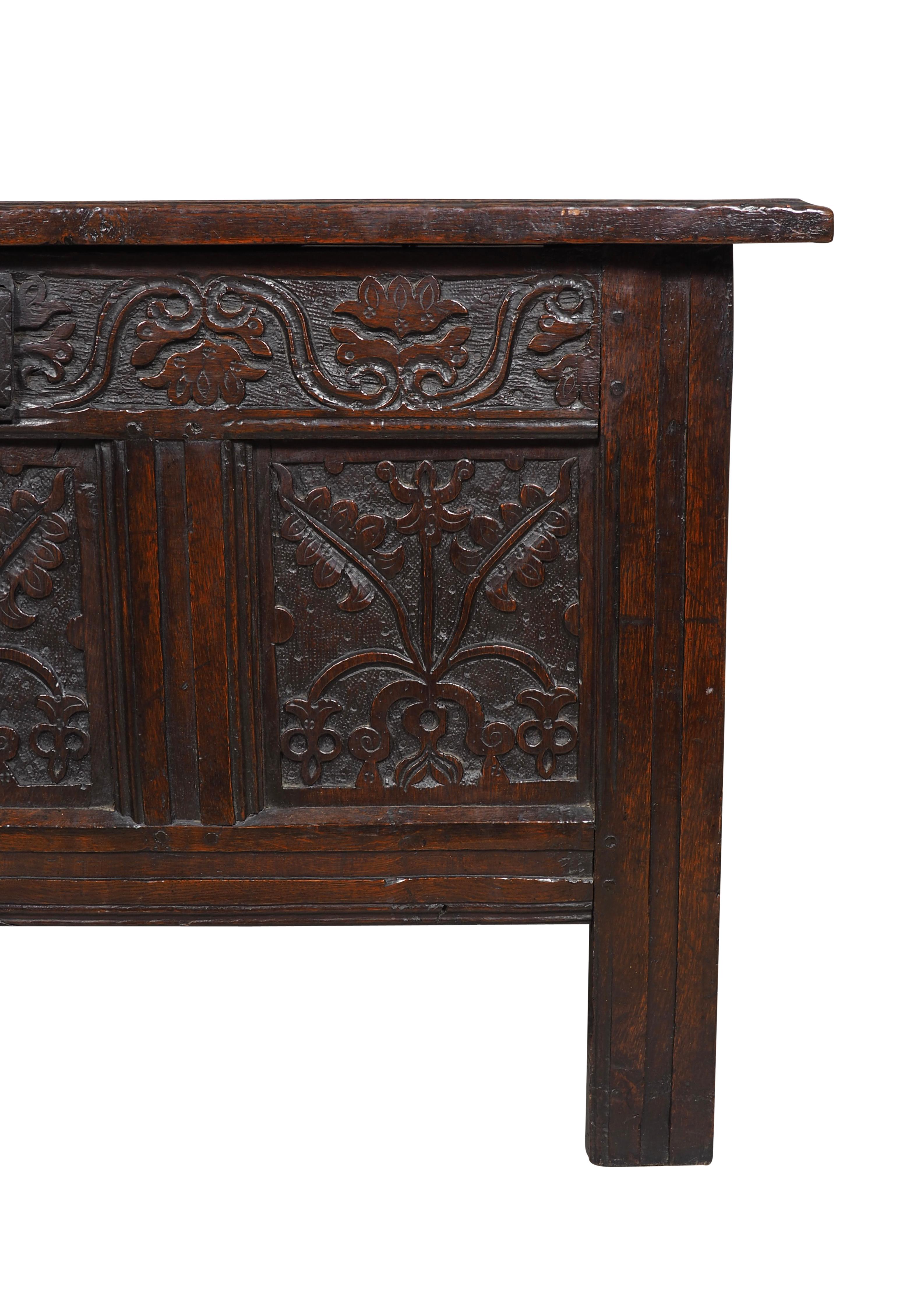 Jacobean Oak Coffer For Sale 4