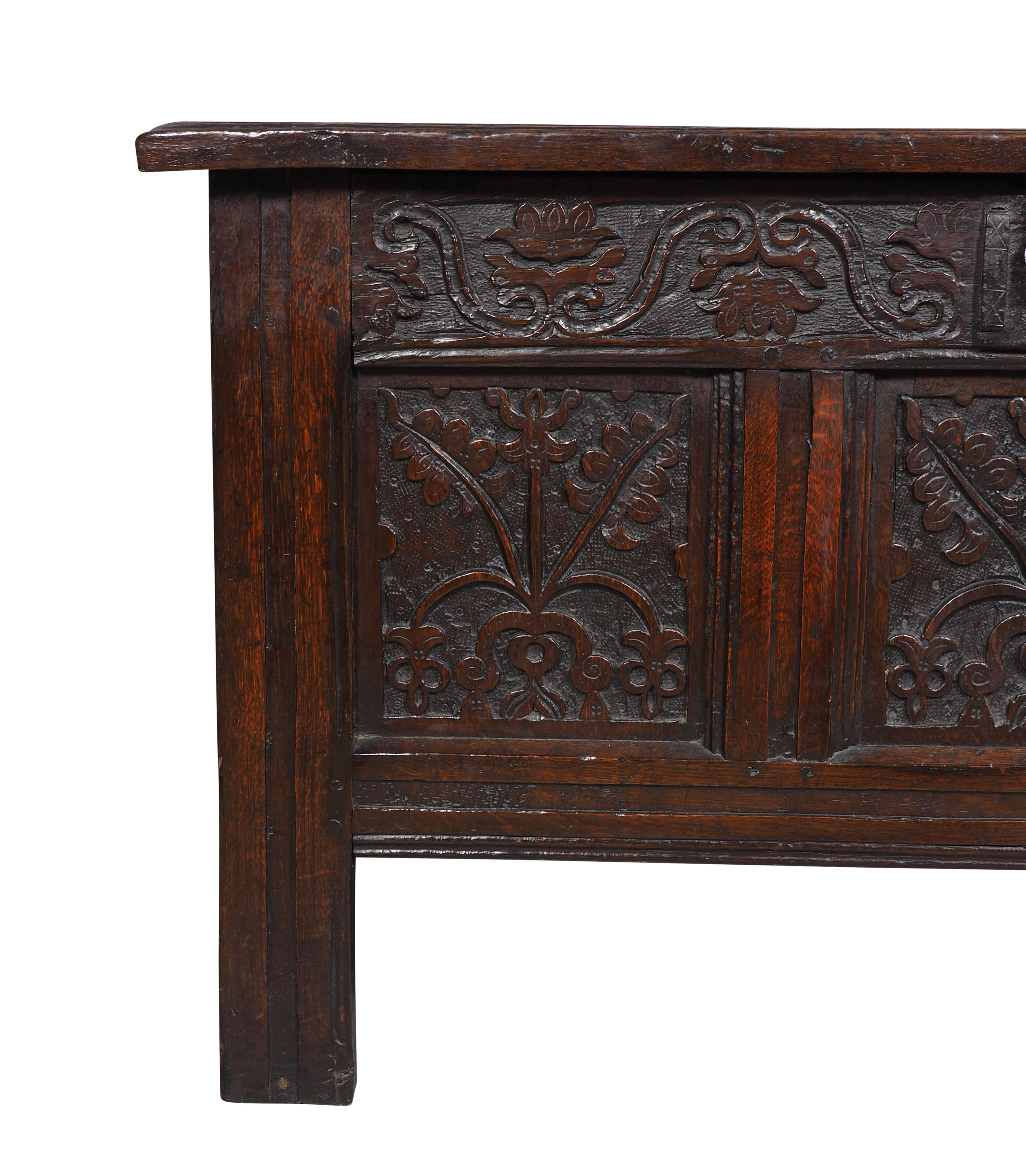 Jacobean Oak Coffer For Sale 5