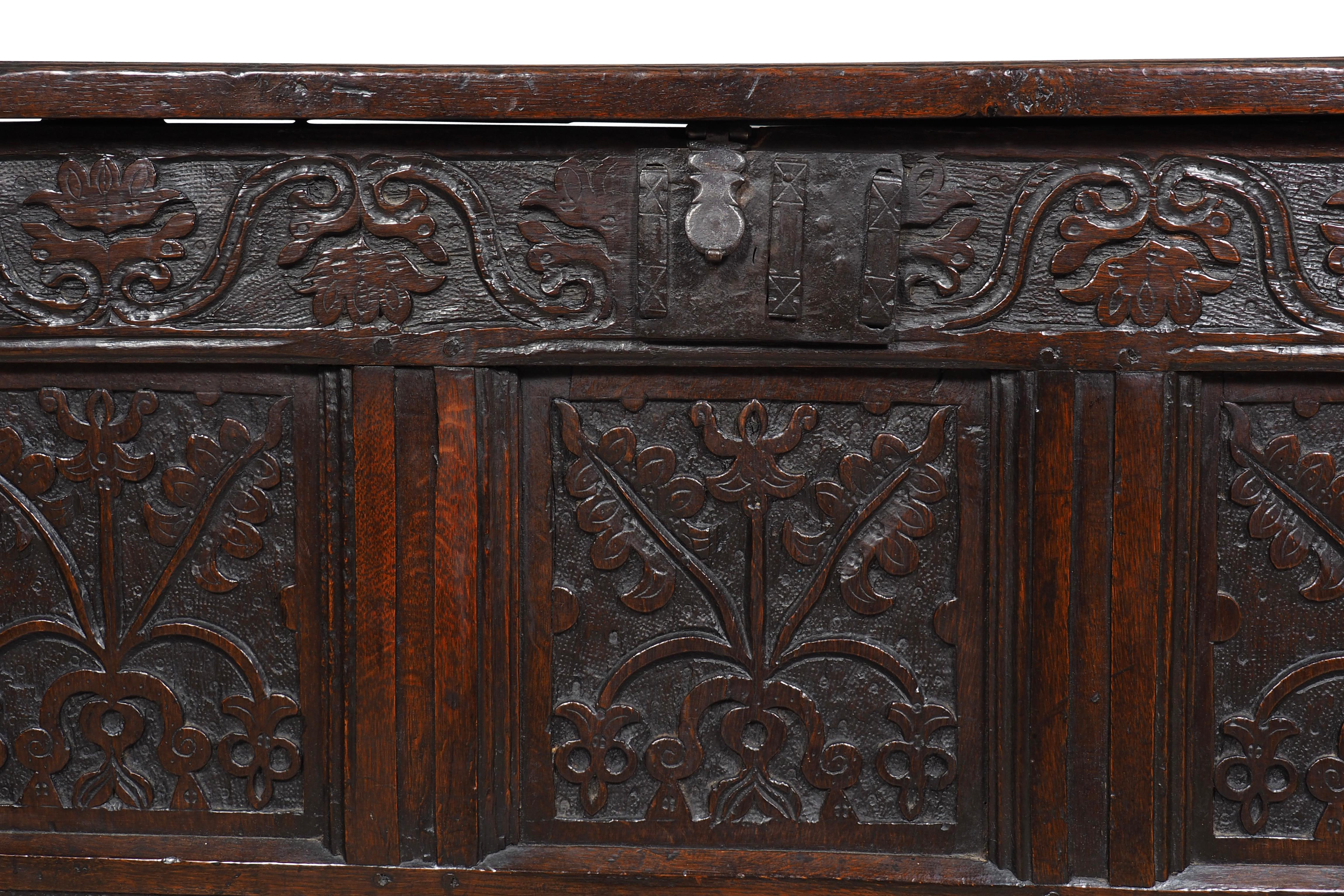 Jacobean Oak Coffer For Sale 6