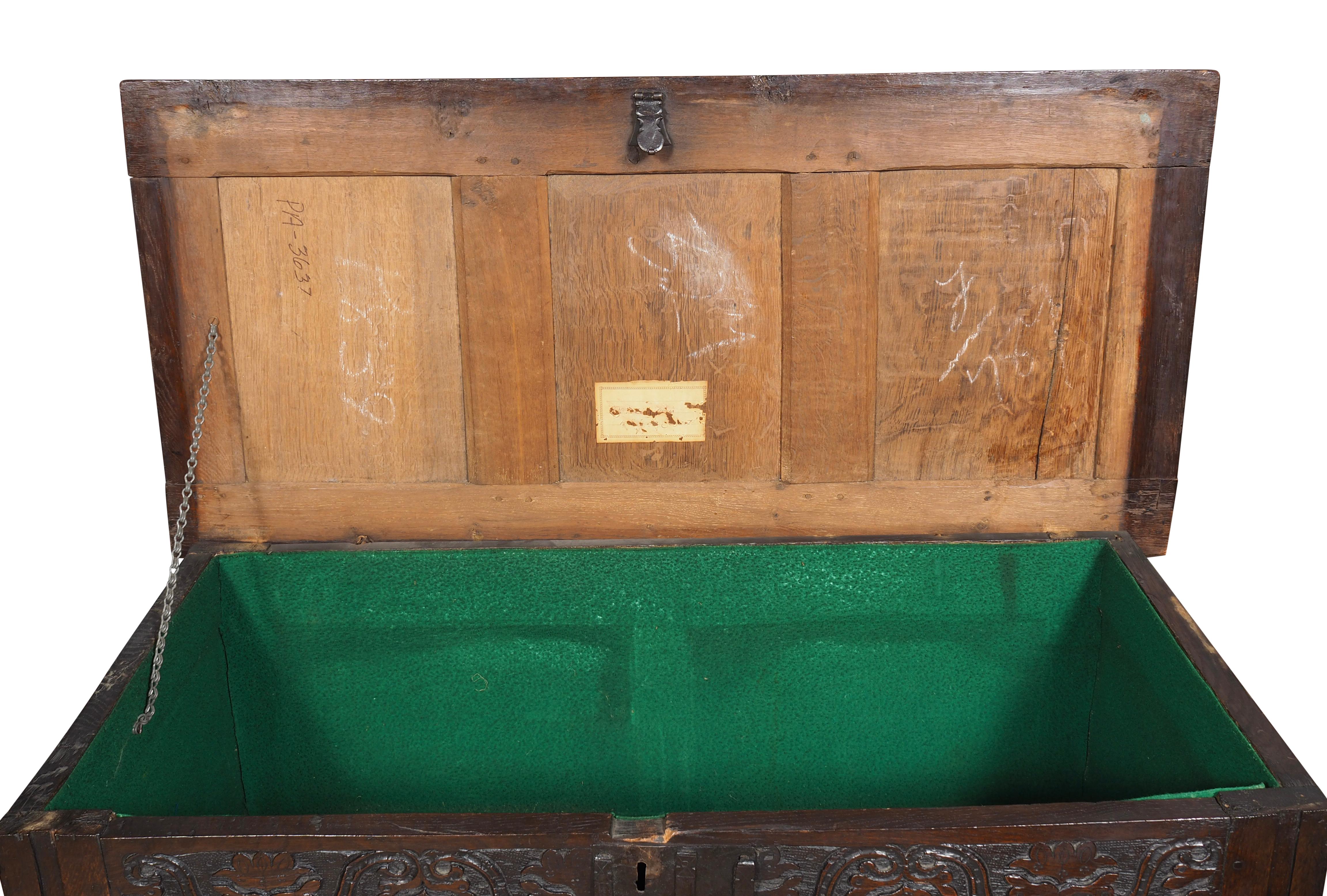 Jacobean Oak Coffer For Sale 7